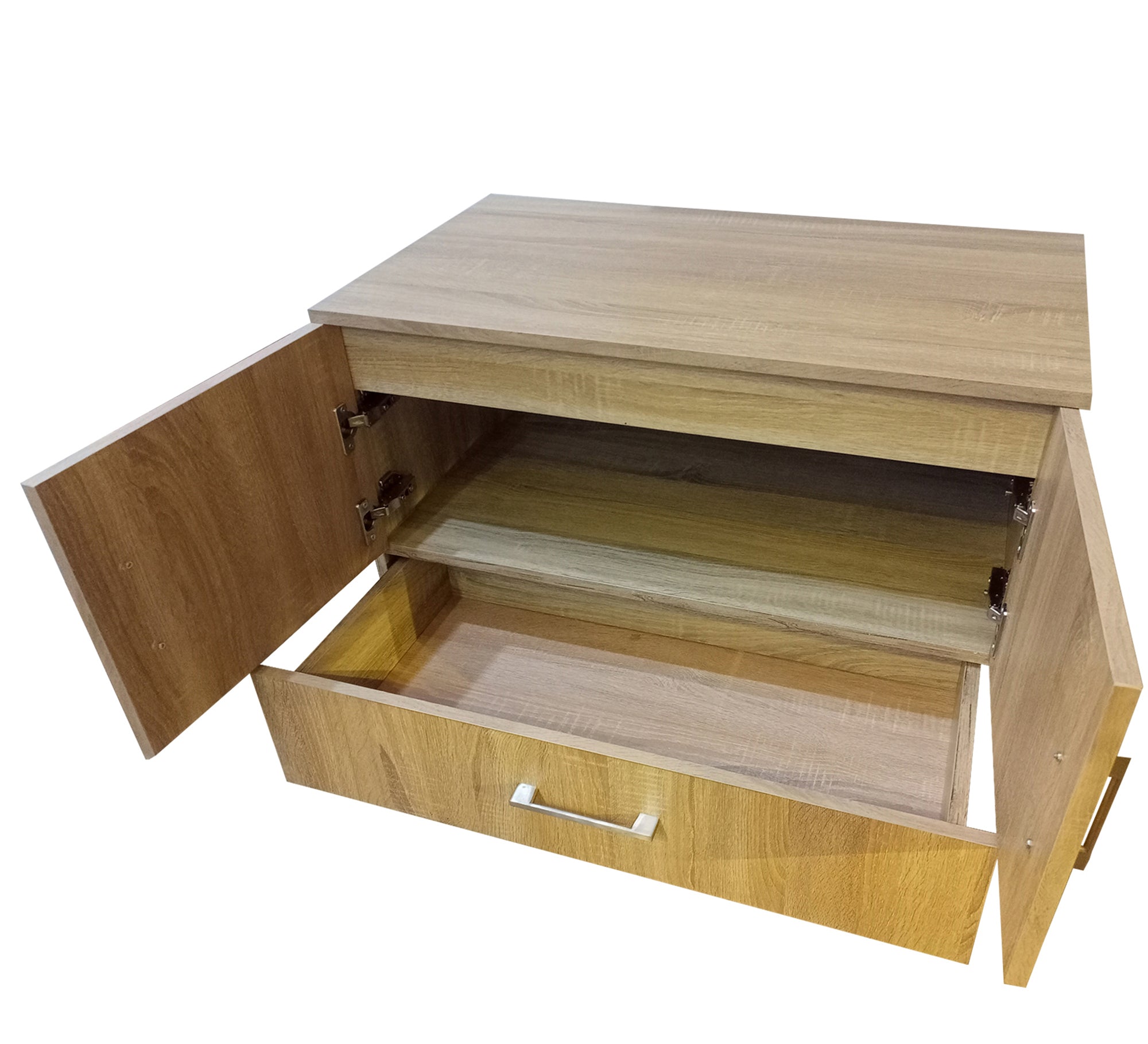 Sleek Two - Piece Bathroom Storage with Mirror - Vitrine Furniture - Cabinets