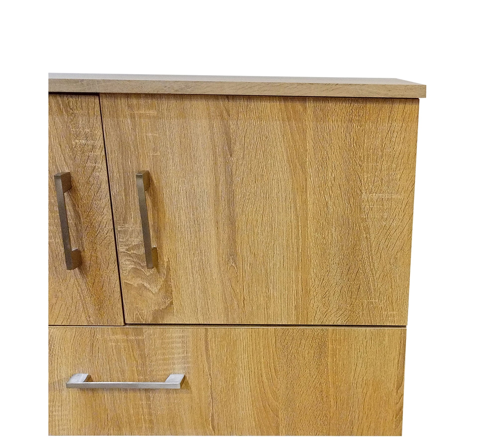 Sleek Two - Piece Bathroom Storage with Mirror - Vitrine Furniture - Cabinets