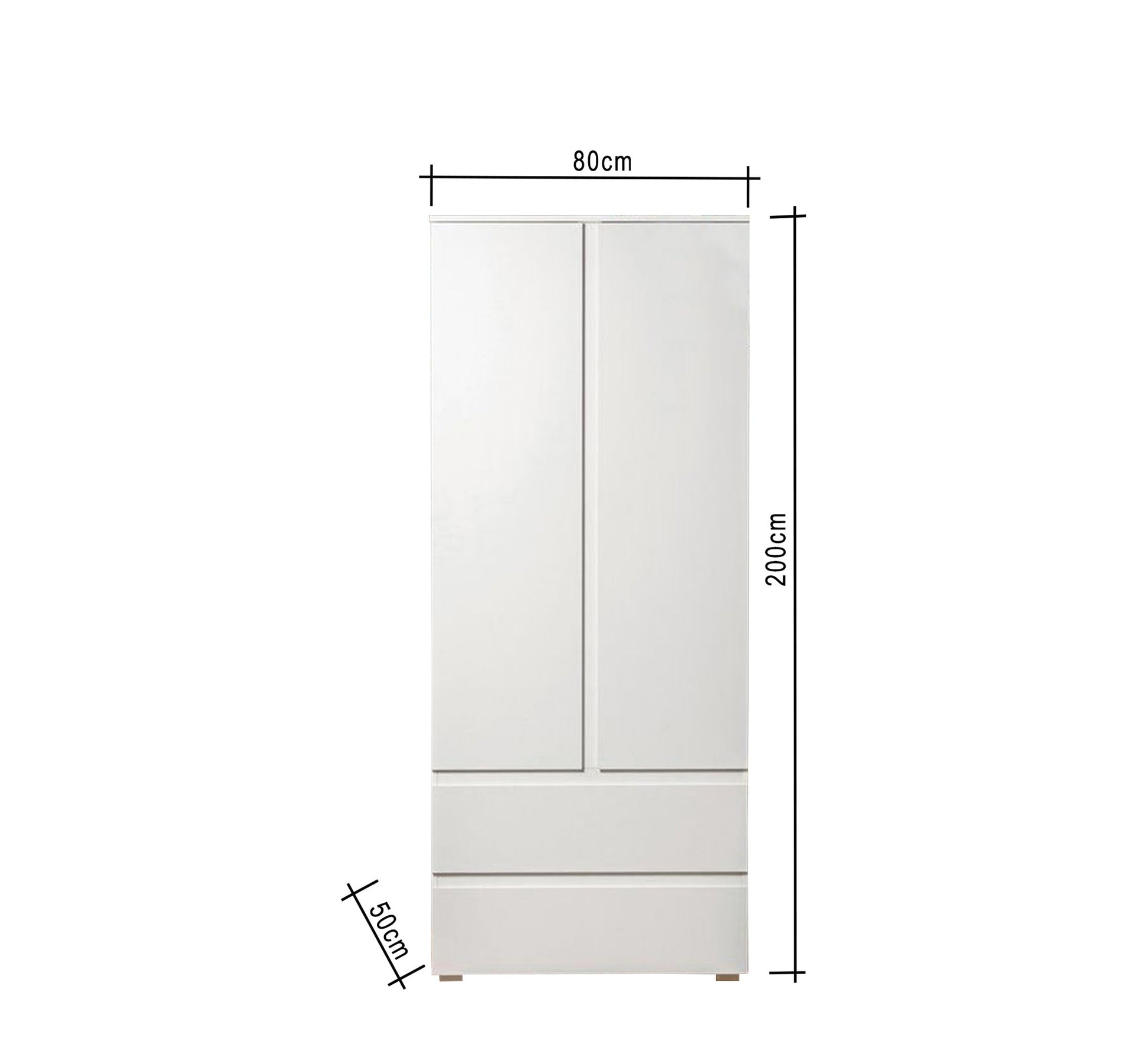 Sleek White Wardrobe for Stylish Kids - Vitrine Furniture - Furniture