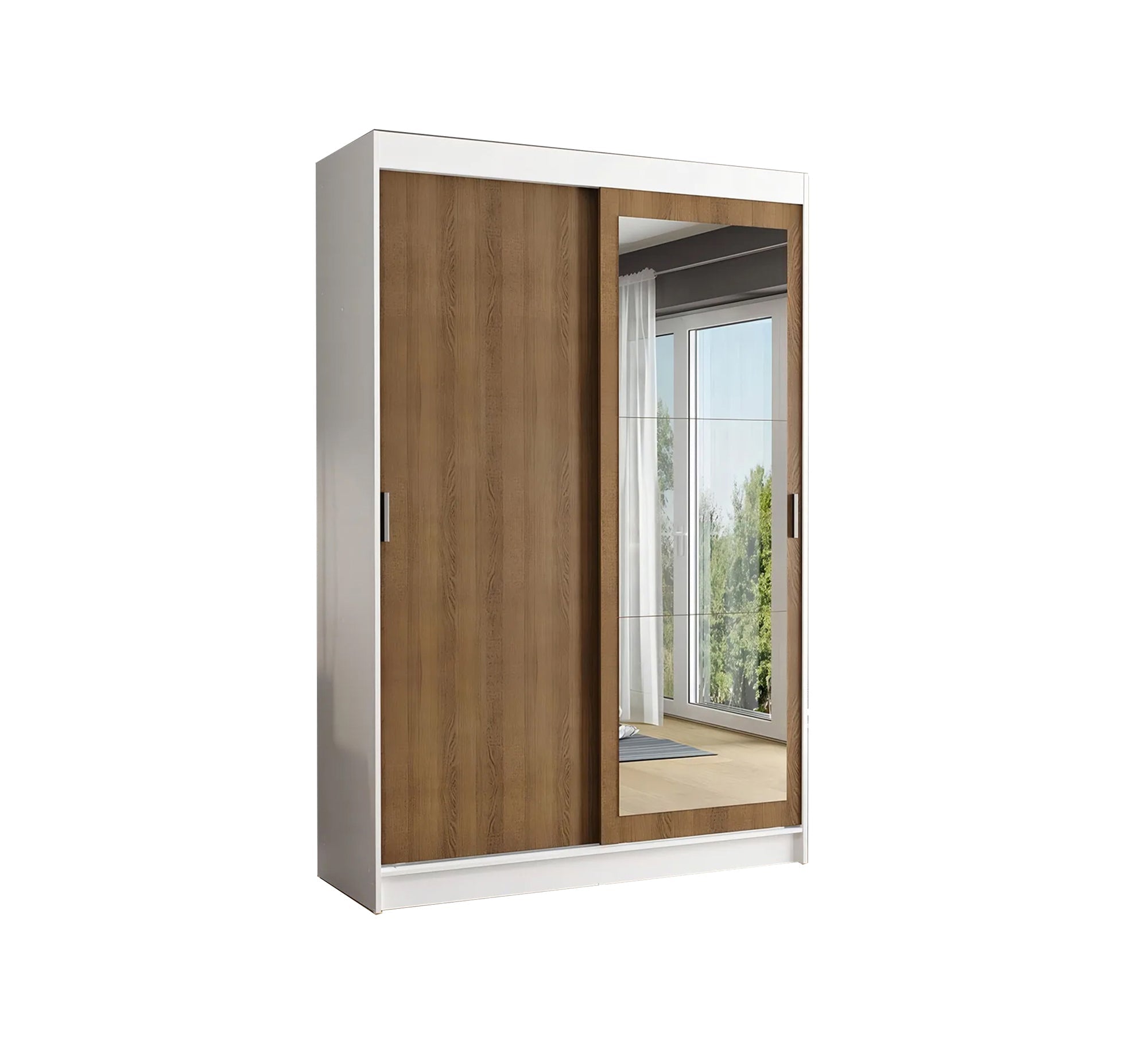 Sliding door wardrobe with central mirror - Vitrine Furniture - Furniture