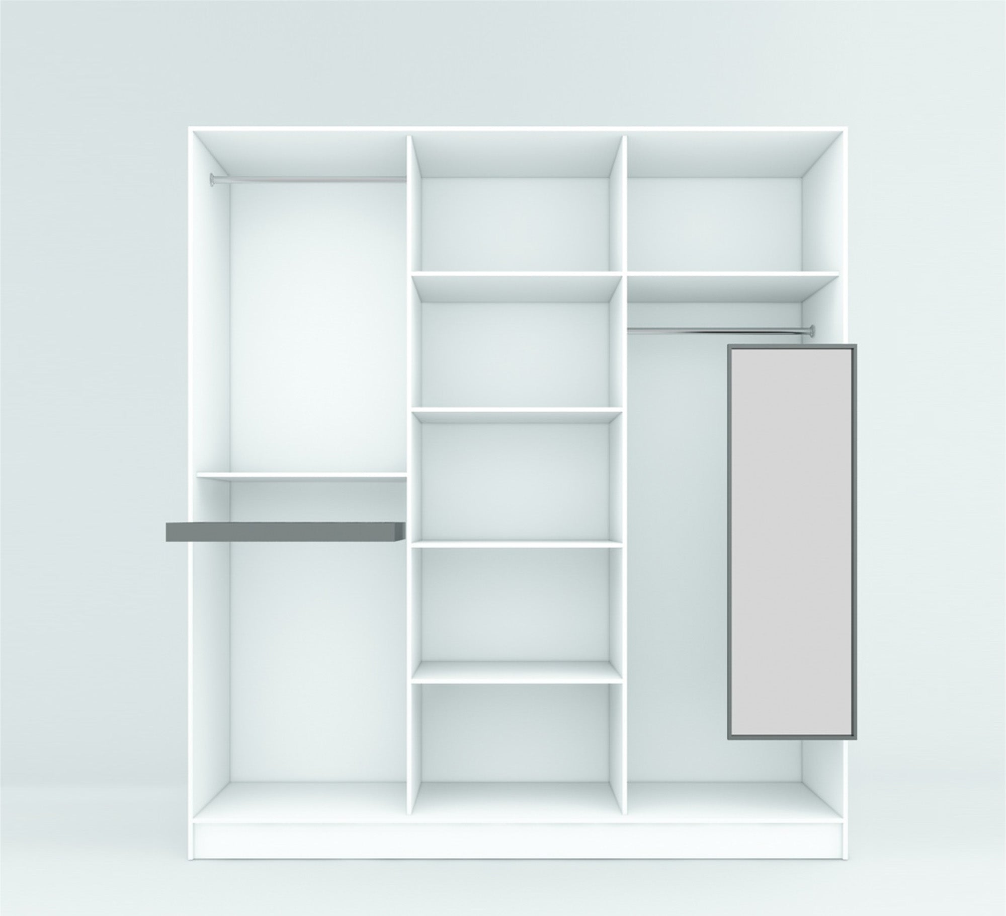 Sliding wardrobe with three doors in black - Vitrine Furniture - Furniture