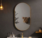 Slim gold frame capsule mirror - Vitrine Furniture - Mirrors