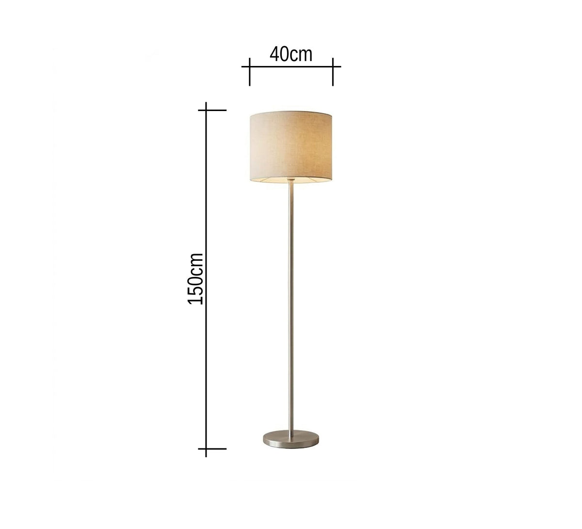 Slim Metal Floor Lamp with Shade - Vitrine Furniture - Floor lamps