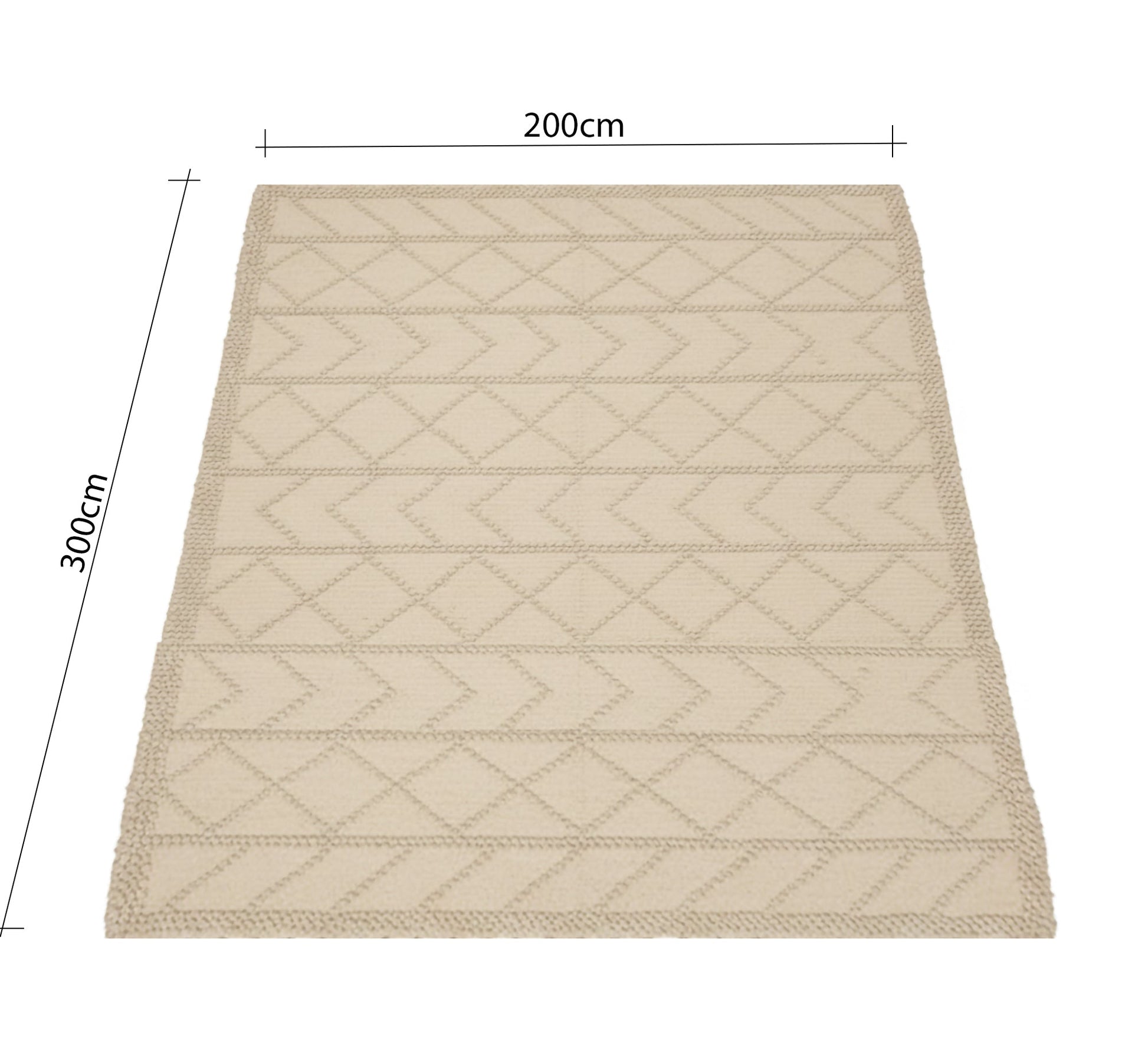 Small bohemian rug with a warm, fringed diamond pattern - Vitrine Furniture - Accessories