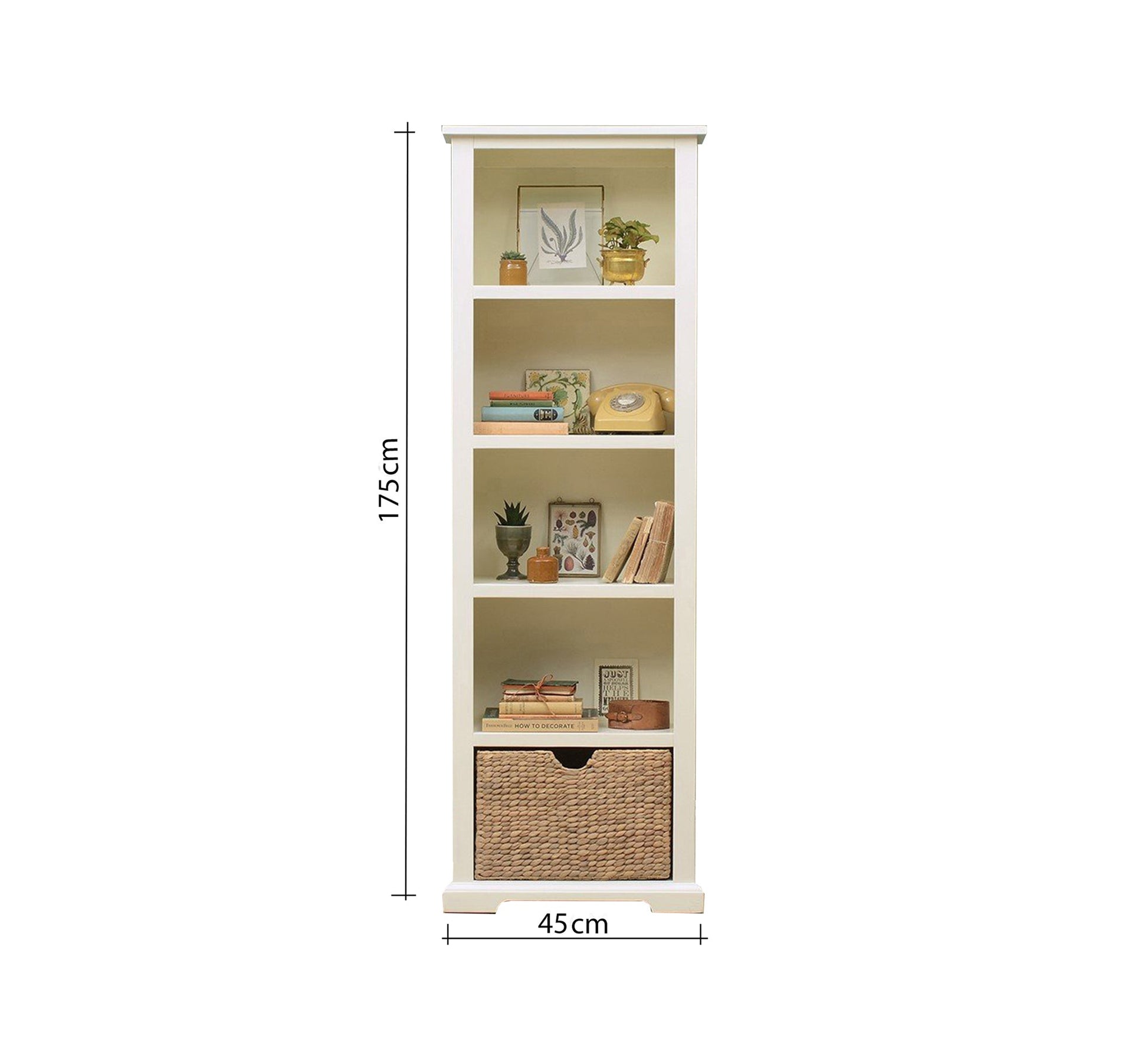 Small bookcase with bottom storage basket - Vitrine Furniture - Furniture