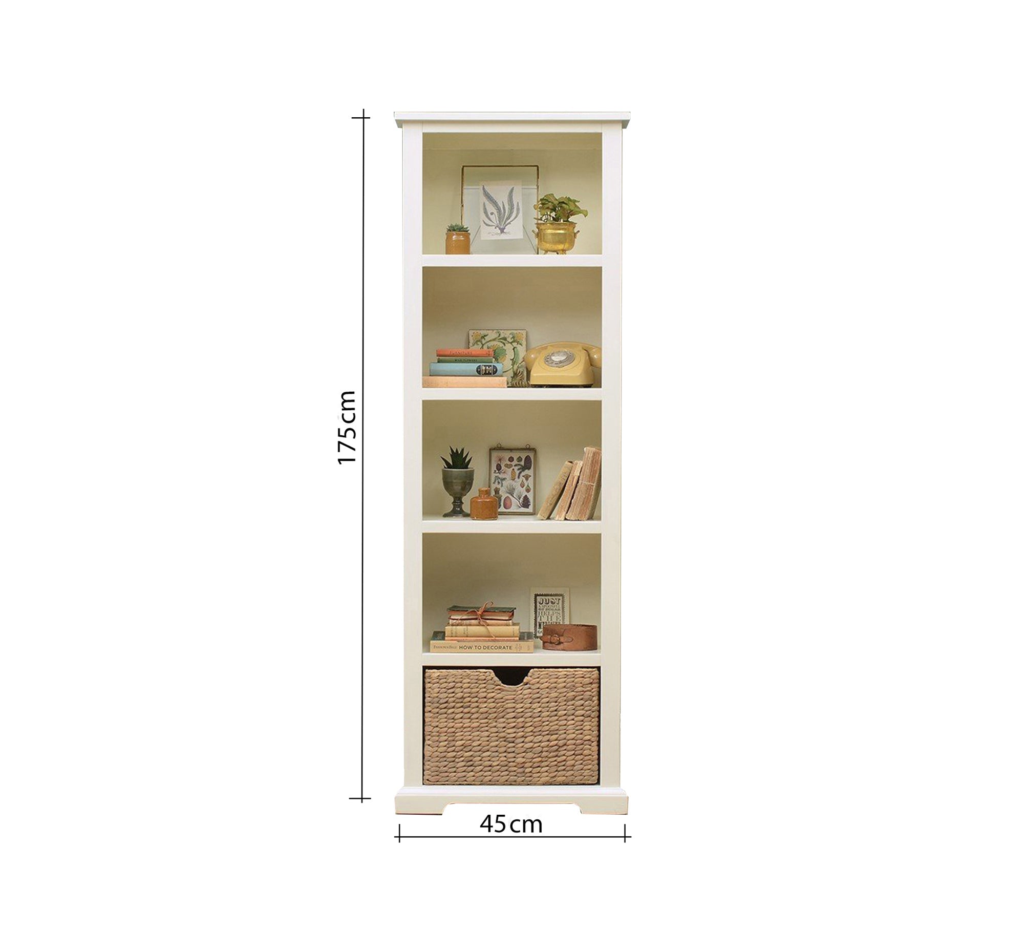 Small bookcase with bottom storage basket - Vitrine Furniture - Furniture