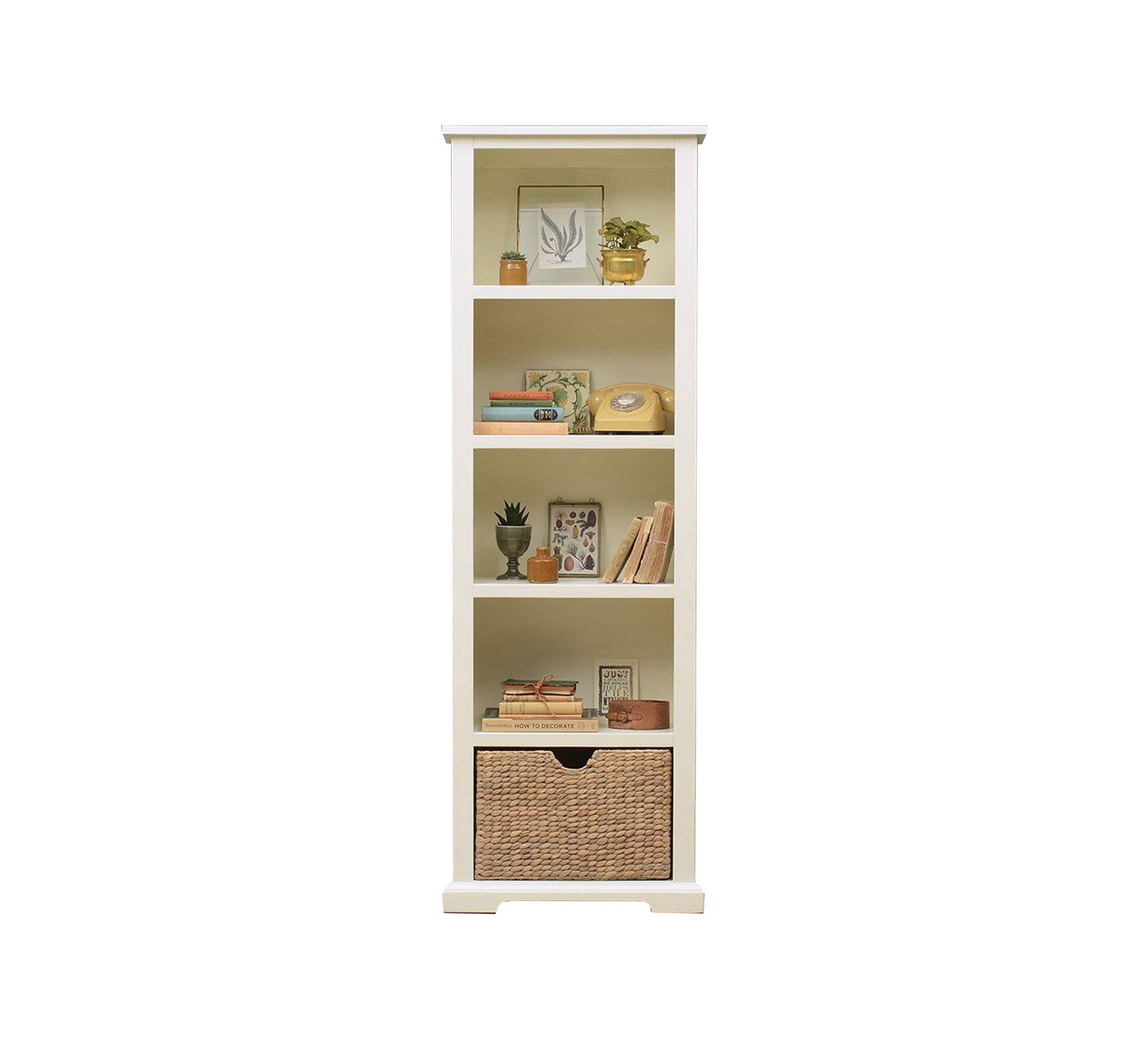 Small bookcase with bottom storage basket - Vitrine Furniture - Furniture