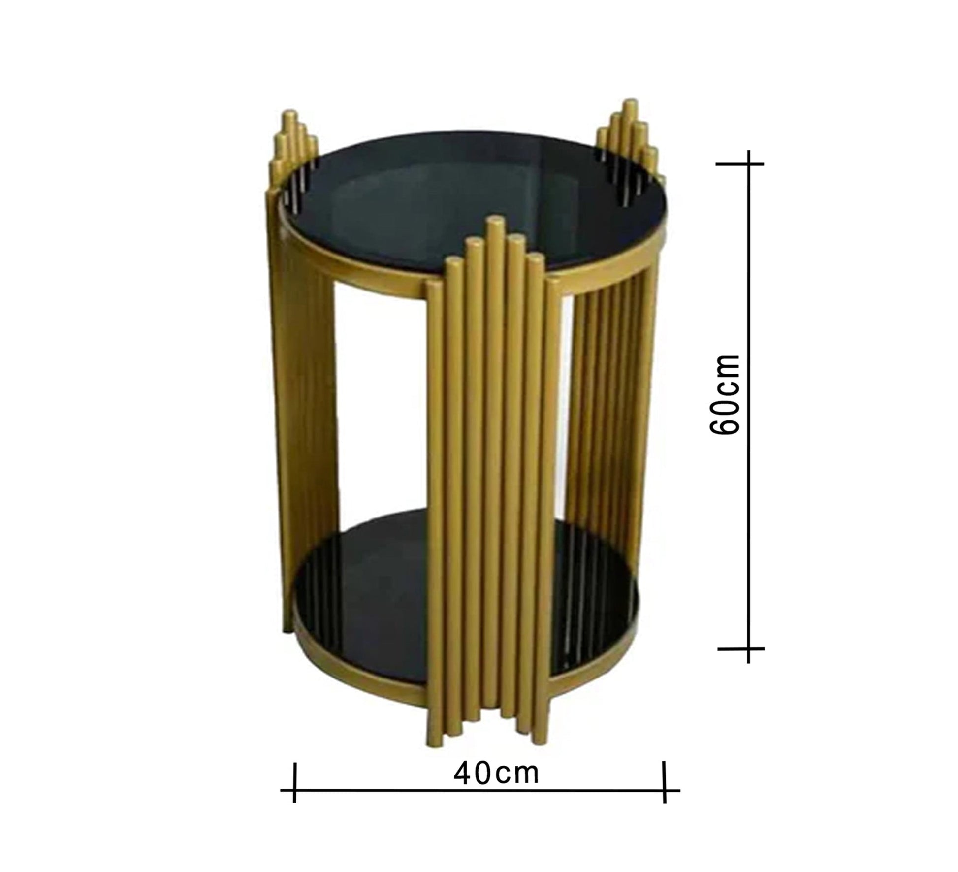 Small coffee table in black and gold - Vitrine Furniture - Furniture