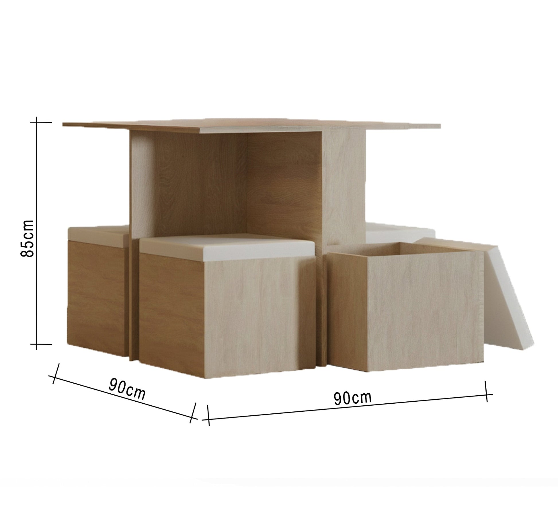 Small dining table with four benches - Vitrine Furniture - Dining Room Sets
