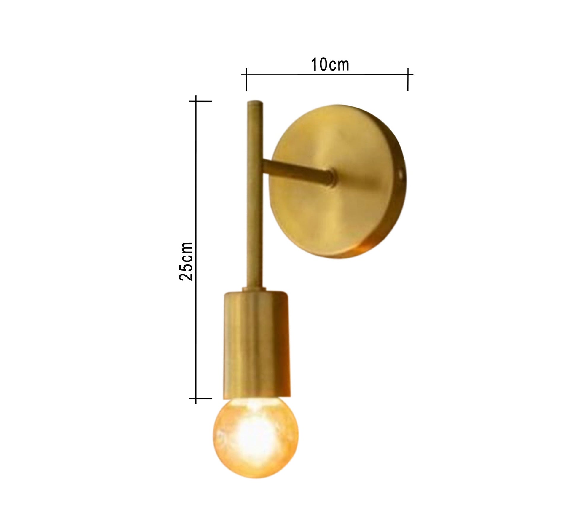 Small golden metal wall lamp - Vitrine Furniture - Lighting