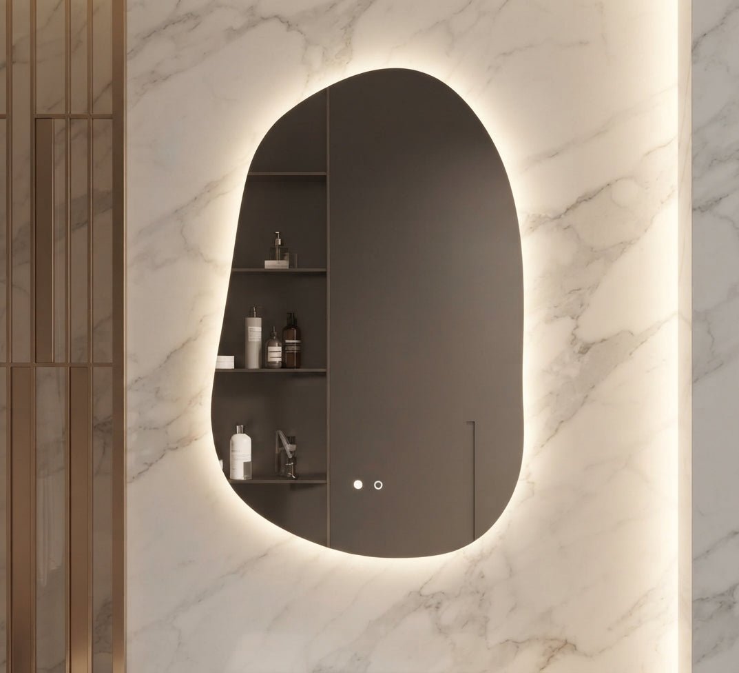 Small Pebble Mirror with Backlight - Vitrine Furniture - Mirrors