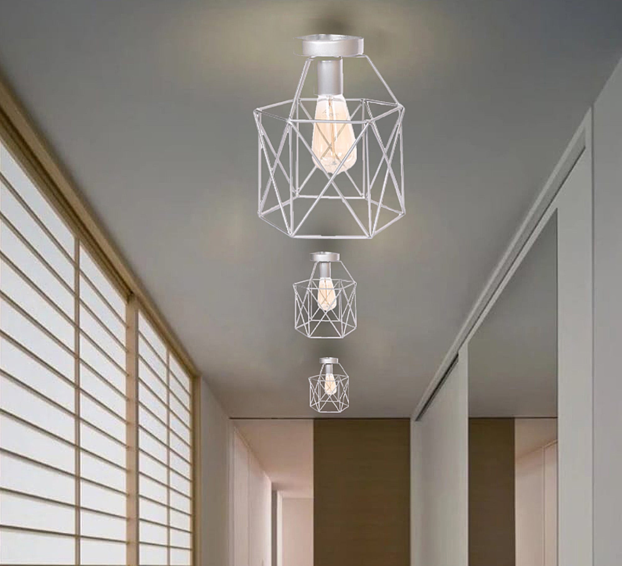 Small silver metal ceiling lamp - Vitrine Furniture - Lighting