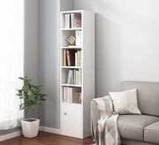 Small white bookcase with bottom cabinet - Vitrine Furniture - Furniture