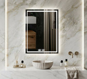 Smart Rectangular LED Mirror with Anti-Fog Design - Vitrine Furniture - Mirrors