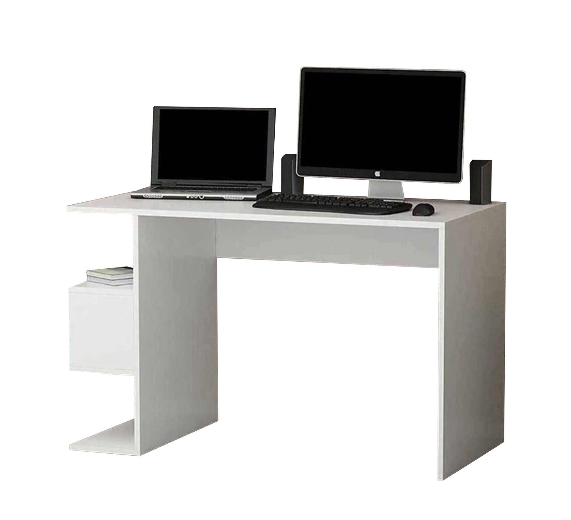 Smart Study Desk: Boys Desk with Side Shelves & Style - Vitrine Furniture - Kids Rooms
