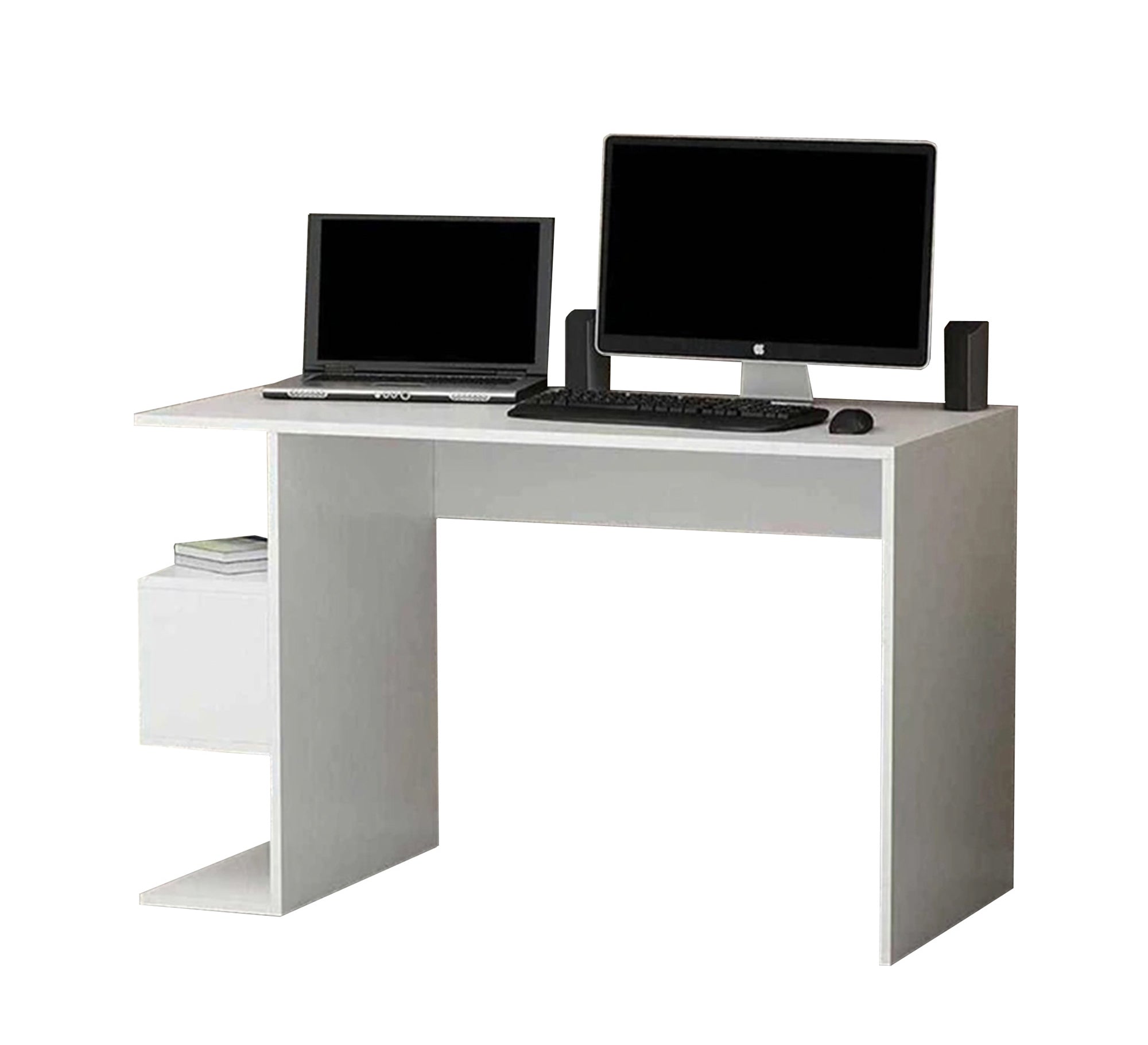 Smart Study Desk: Boys Desk with Side Shelves & Style - Vitrine Furniture - Kids Rooms