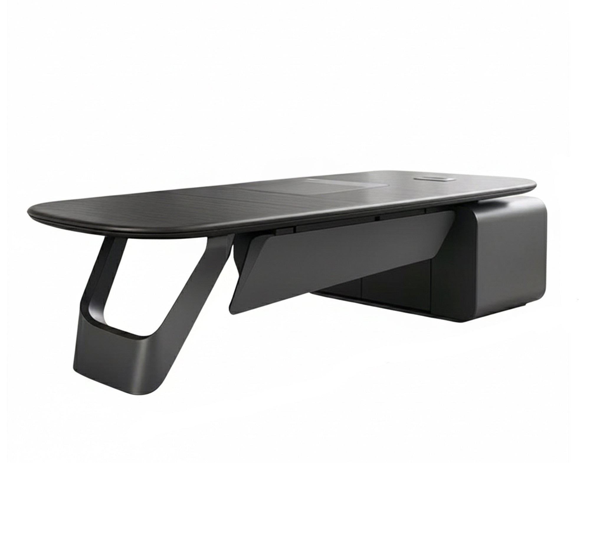 Smooth Black L - Shaped Desk - Vitrine Furniture - Furniture