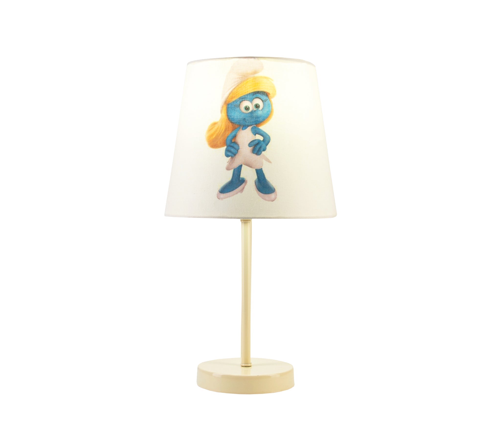 Smurfette Lamp : A fun, classic touch for kids' rooms with a beige base. - Vitrine Furniture - Lighting