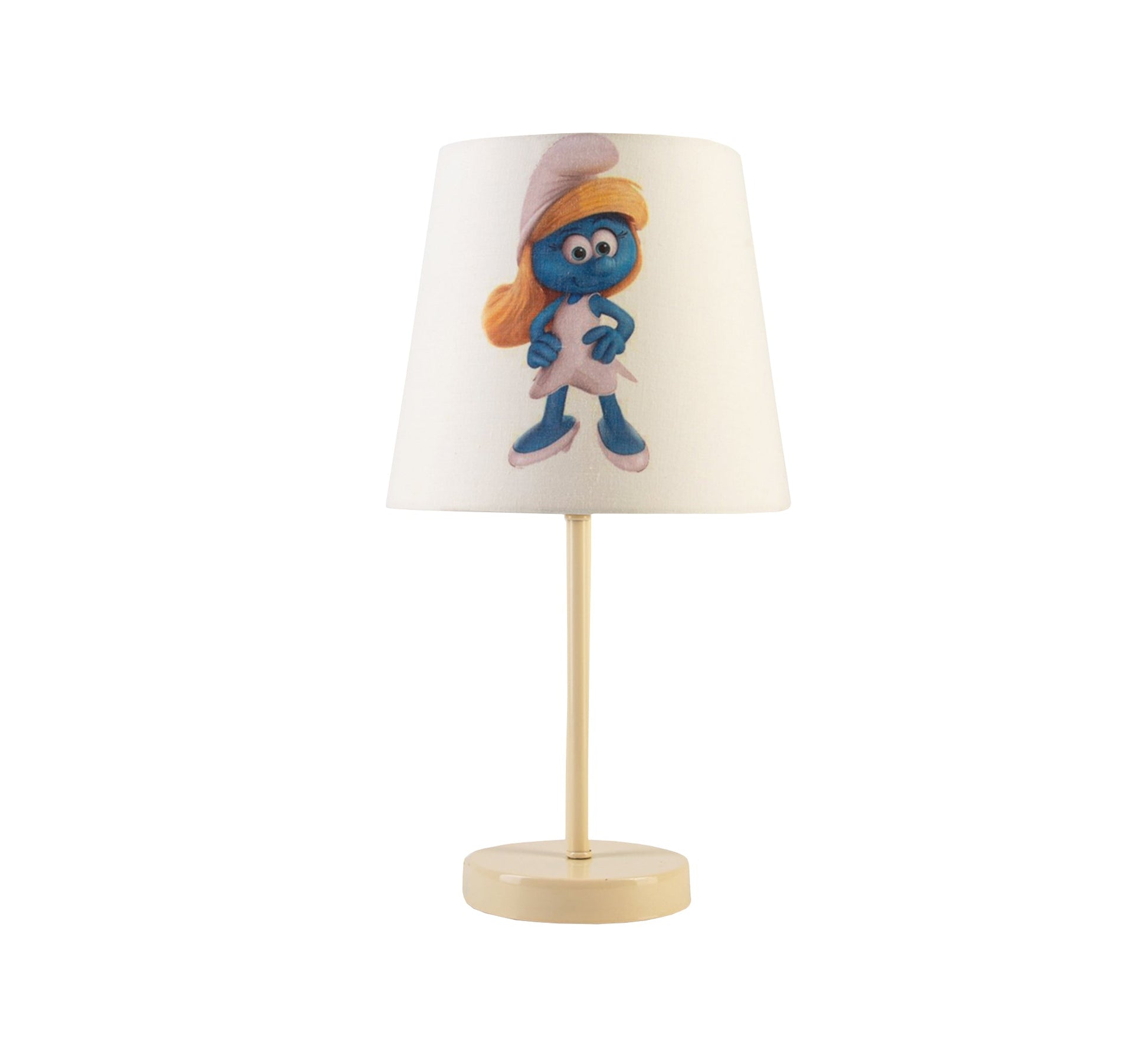Smurfette Lamp : A fun, classic touch for kids' rooms with a beige base. - Vitrine Furniture - Lighting