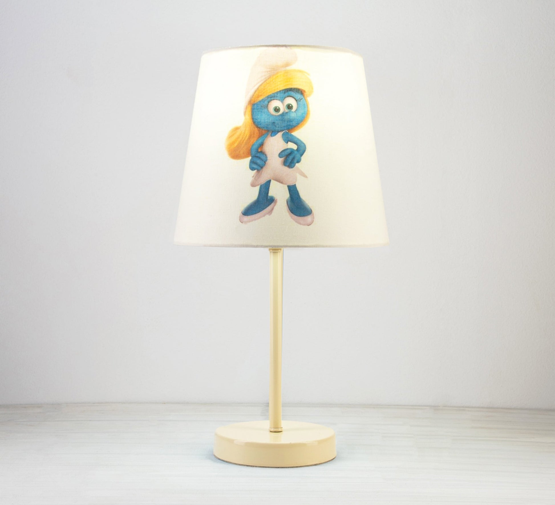 Smurfette Lamp : A fun, classic touch for kids' rooms with a beige base. - Vitrine Furniture - Lighting