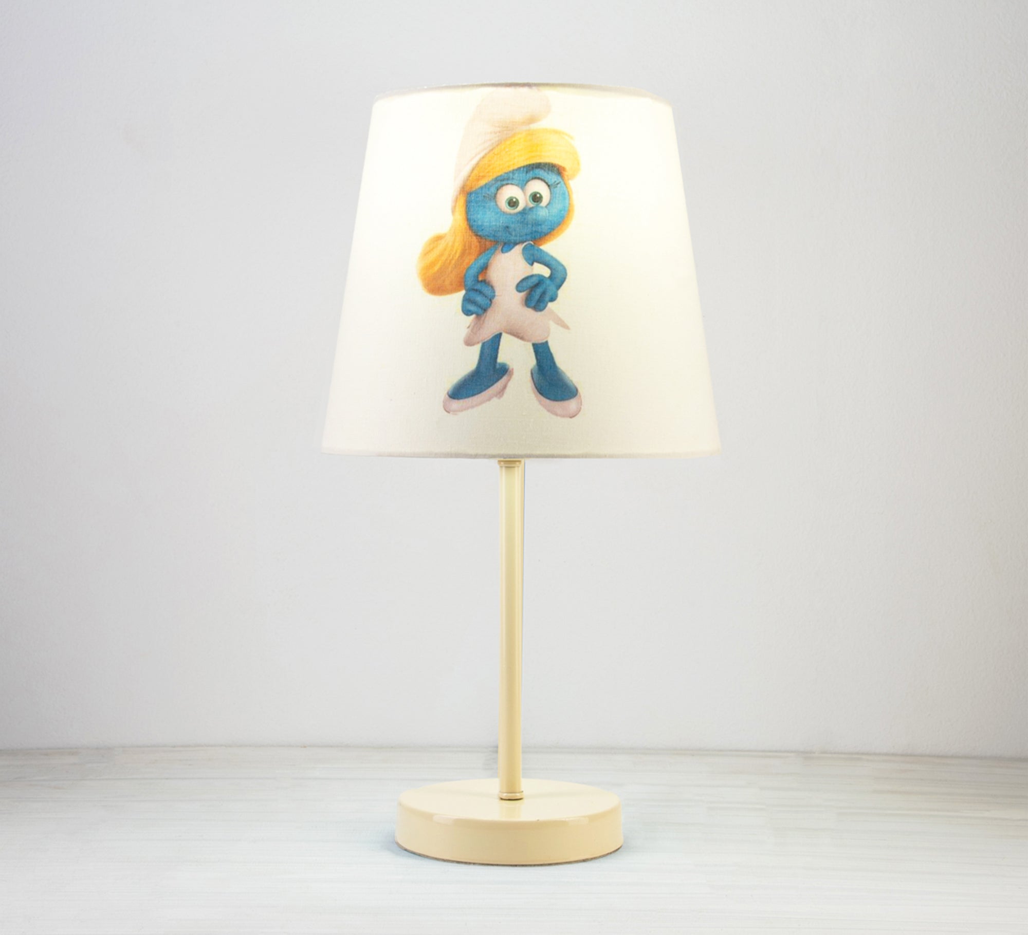 Smurfette Lamp : A fun, classic touch for kids' rooms with a beige base. - Vitrine Furniture - Lighting