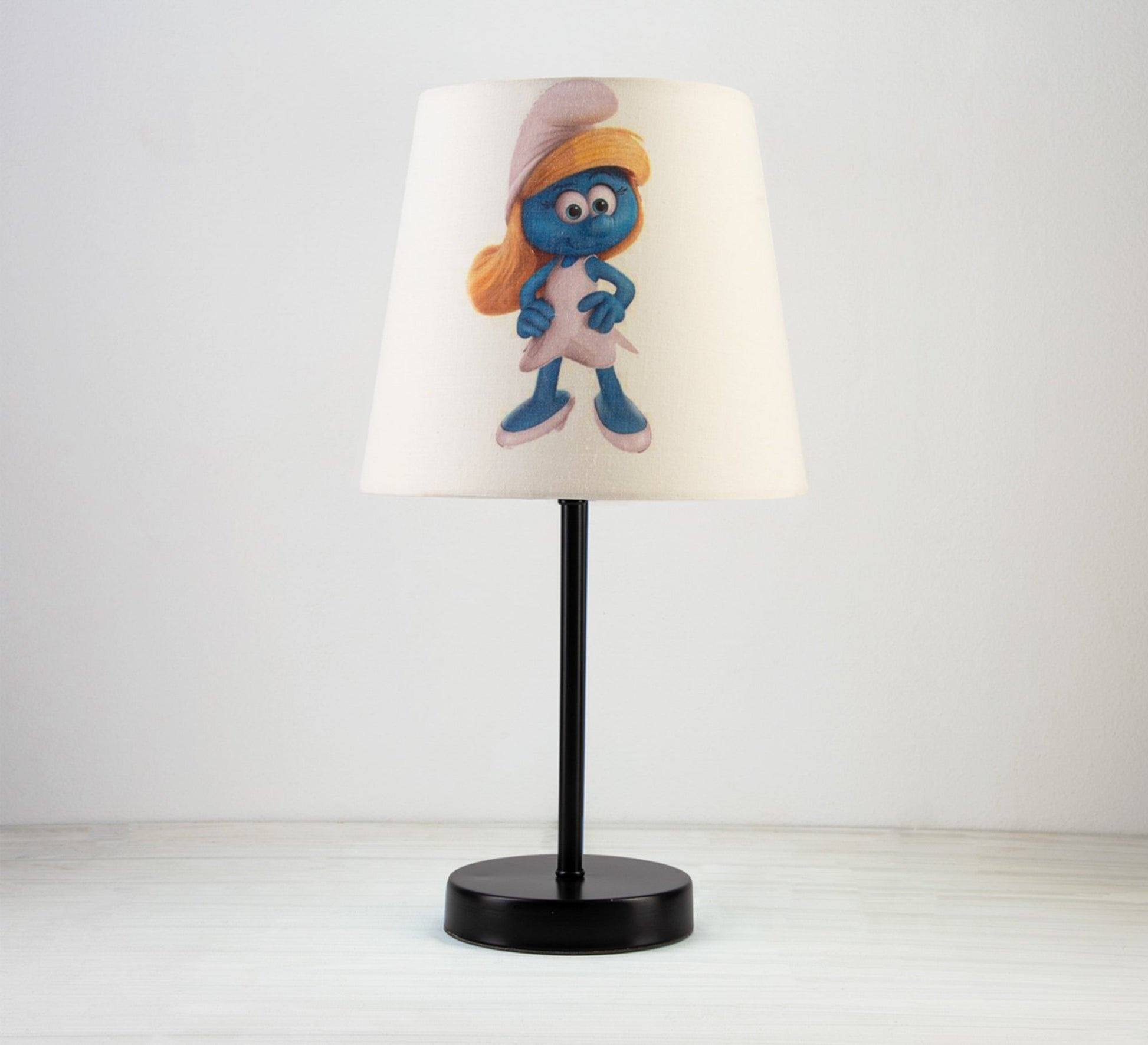 Smurfette Lamp: A fun, classic touch for kids' rooms with a black base. - Vitrine Furniture - Lighting