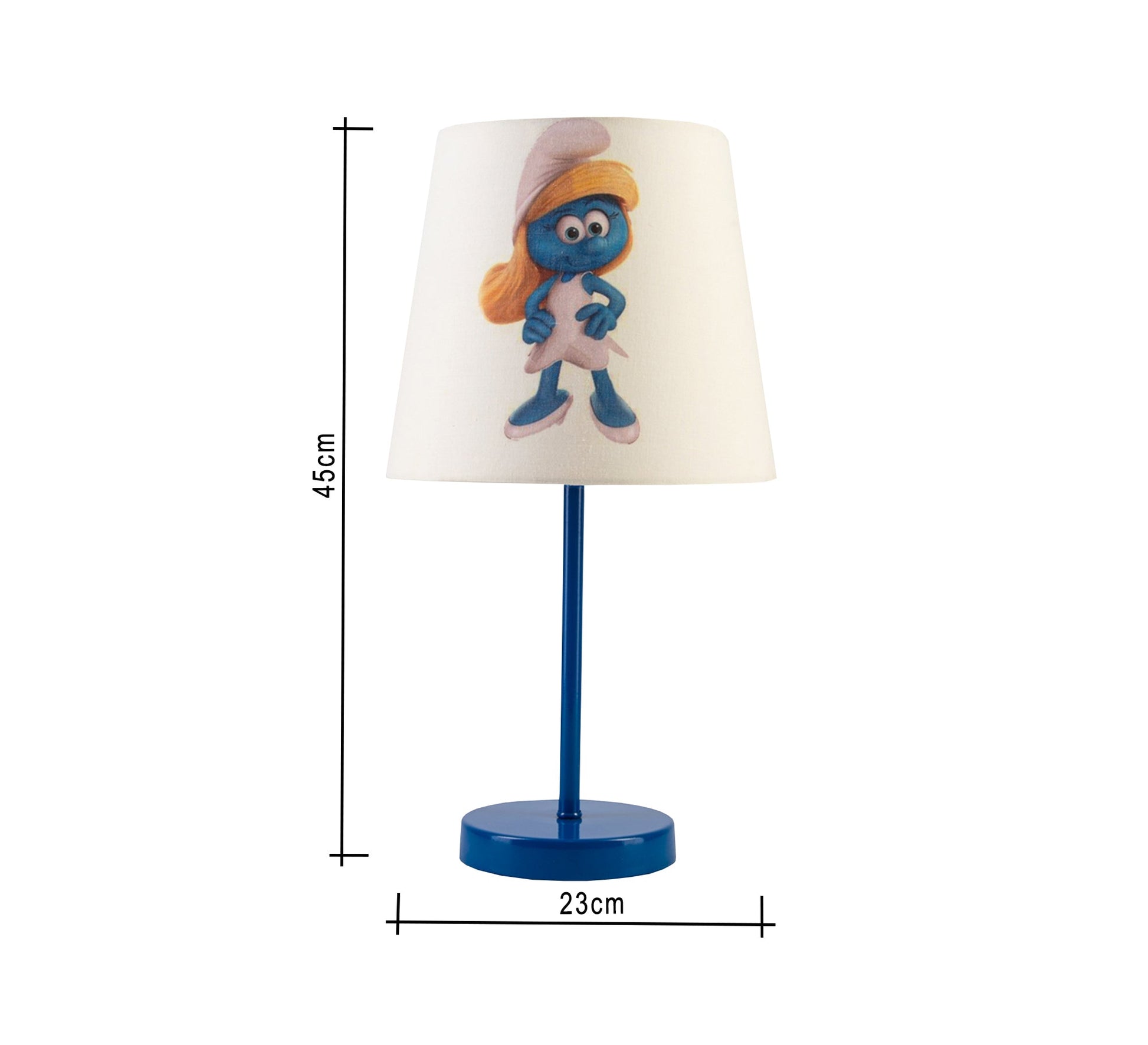 Smurfette Lamp: A fun, classic touch for kids' rooms with a blue base. - Vitrine Furniture - Lighting
