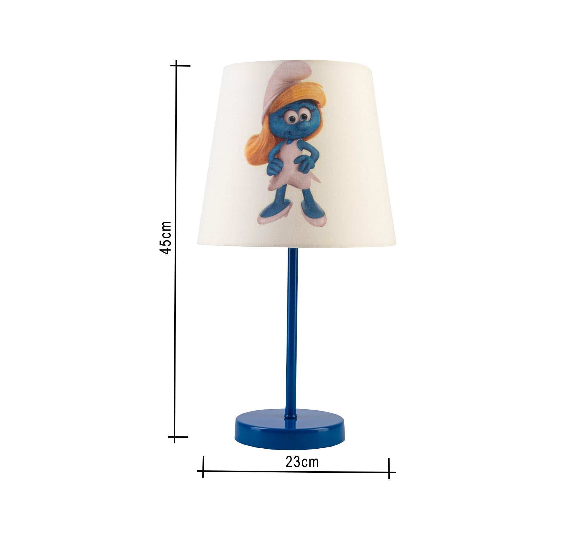 Smurfette Lamp: A fun, classic touch for kids' rooms with a blue base. - Vitrine Furniture - Lighting