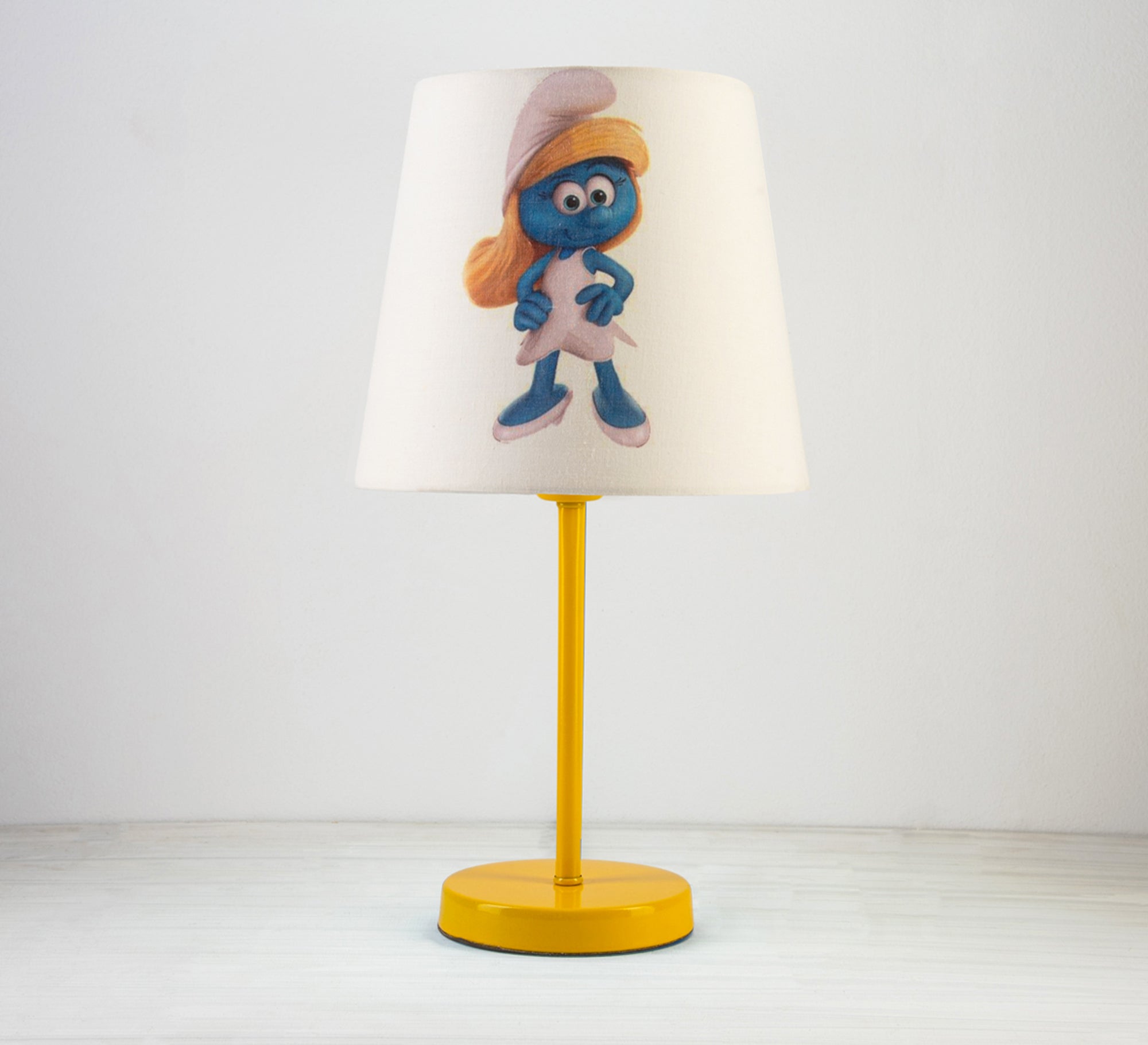 Smurfette Lamp: A fun, classic touch for kids' rooms with a gold base. - Vitrine Furniture - Lighting