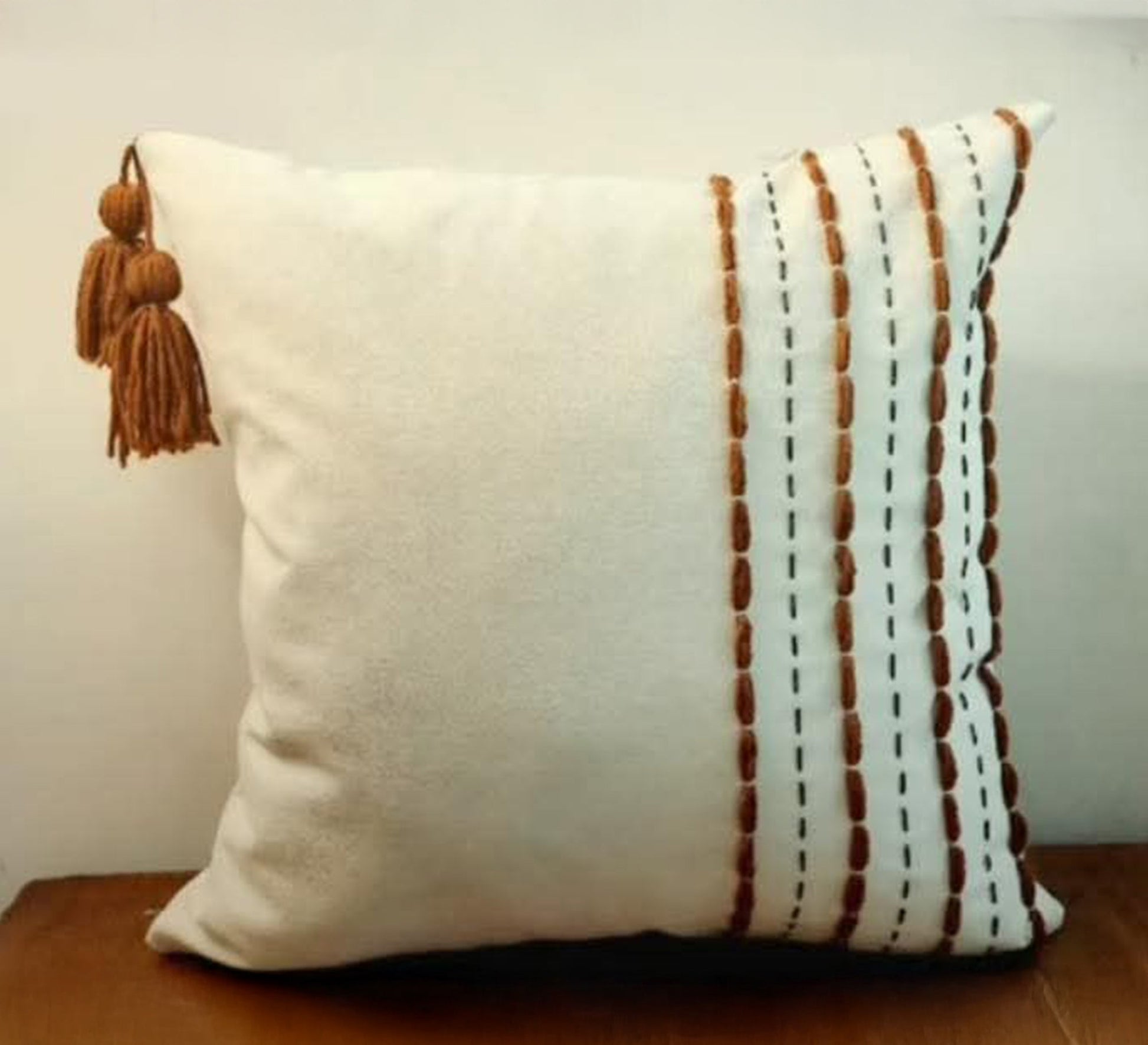 Sofa cushion with distinctive brown lines. - Vitrine Furniture - Accessories