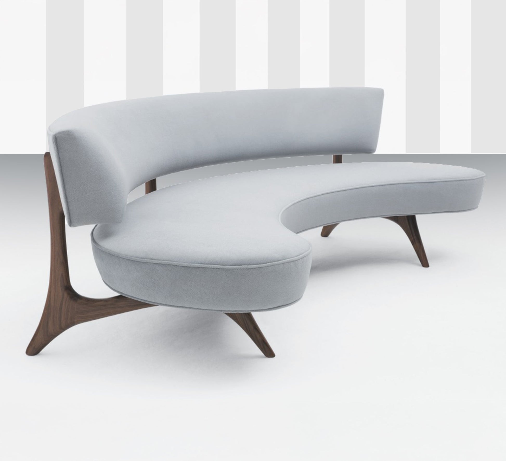 Sofa with a modern wood and upholstery combination - Vitrine Furniture - Furniture