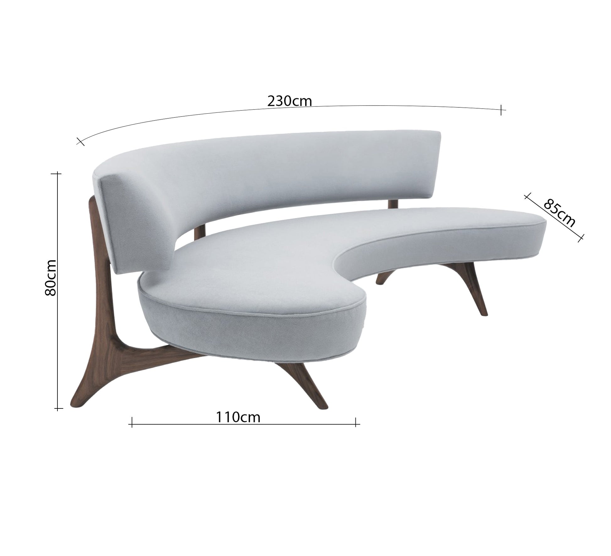 Sofa with a modern wood and upholstery combination - Vitrine Furniture - Furniture