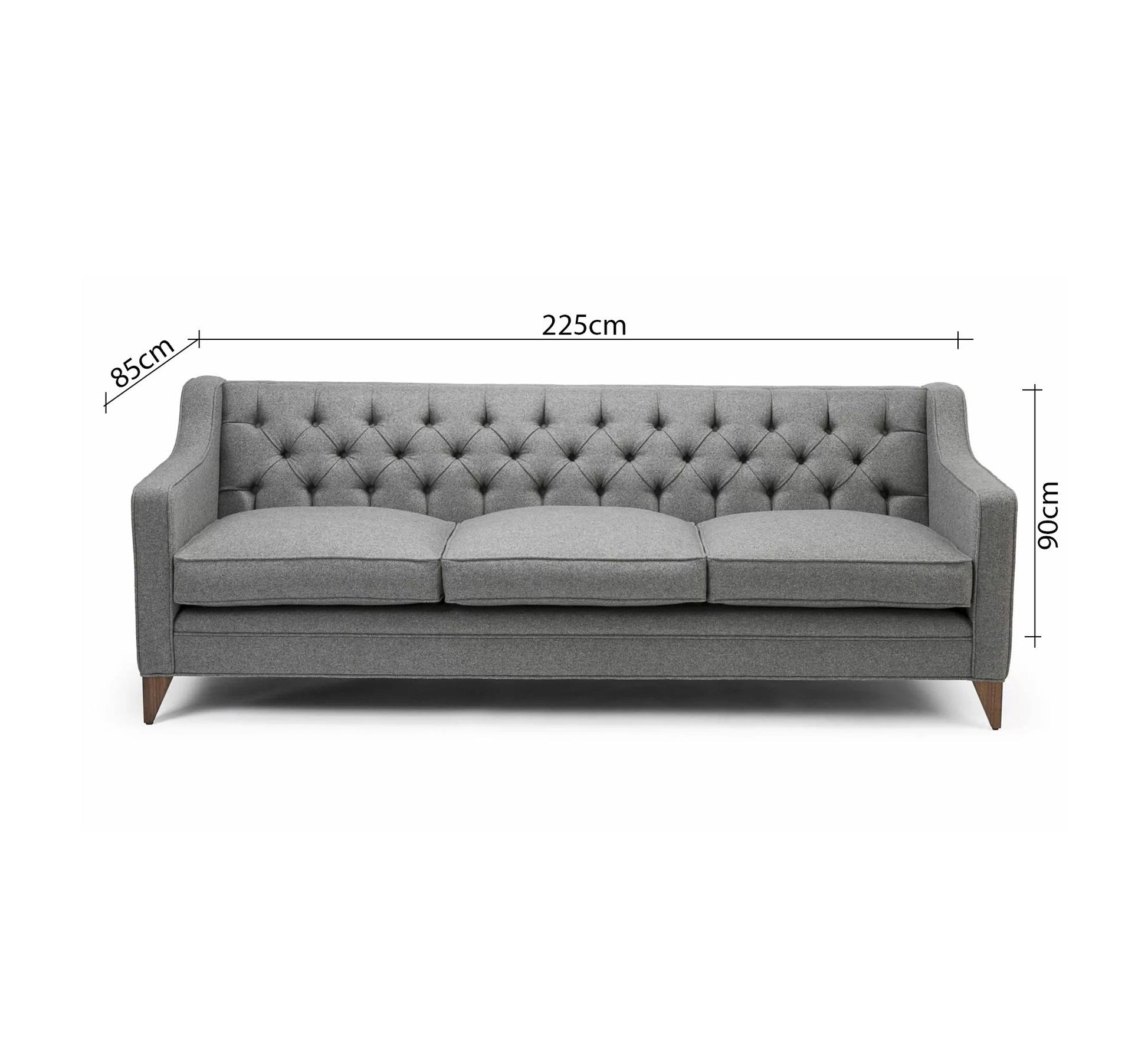 Sofa with comfortable upholstery with sunken stitching - Vitrine Furniture - Furniture
