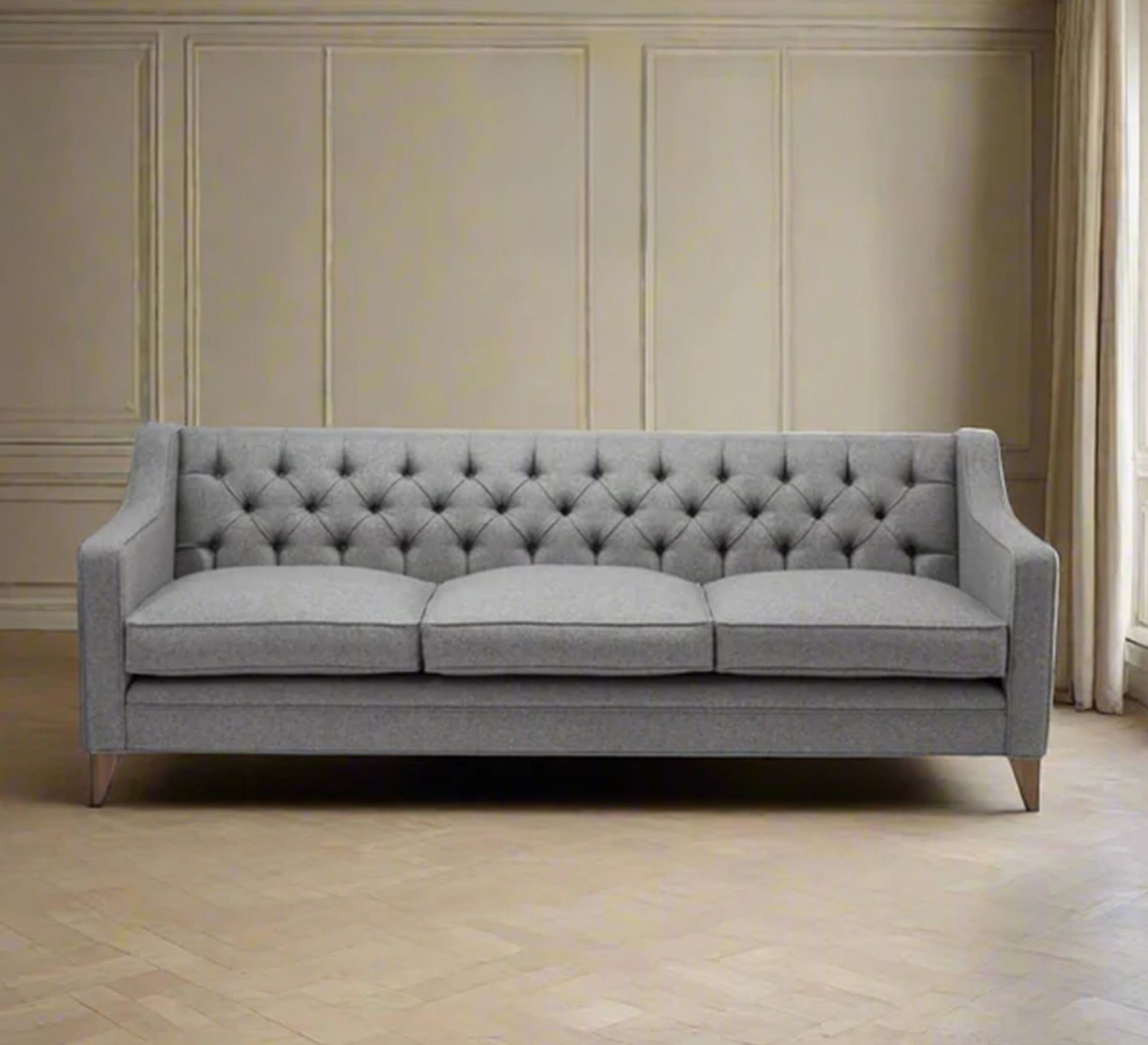 Sofa with comfortable upholstery with sunken stitching - Vitrine Furniture - Furniture