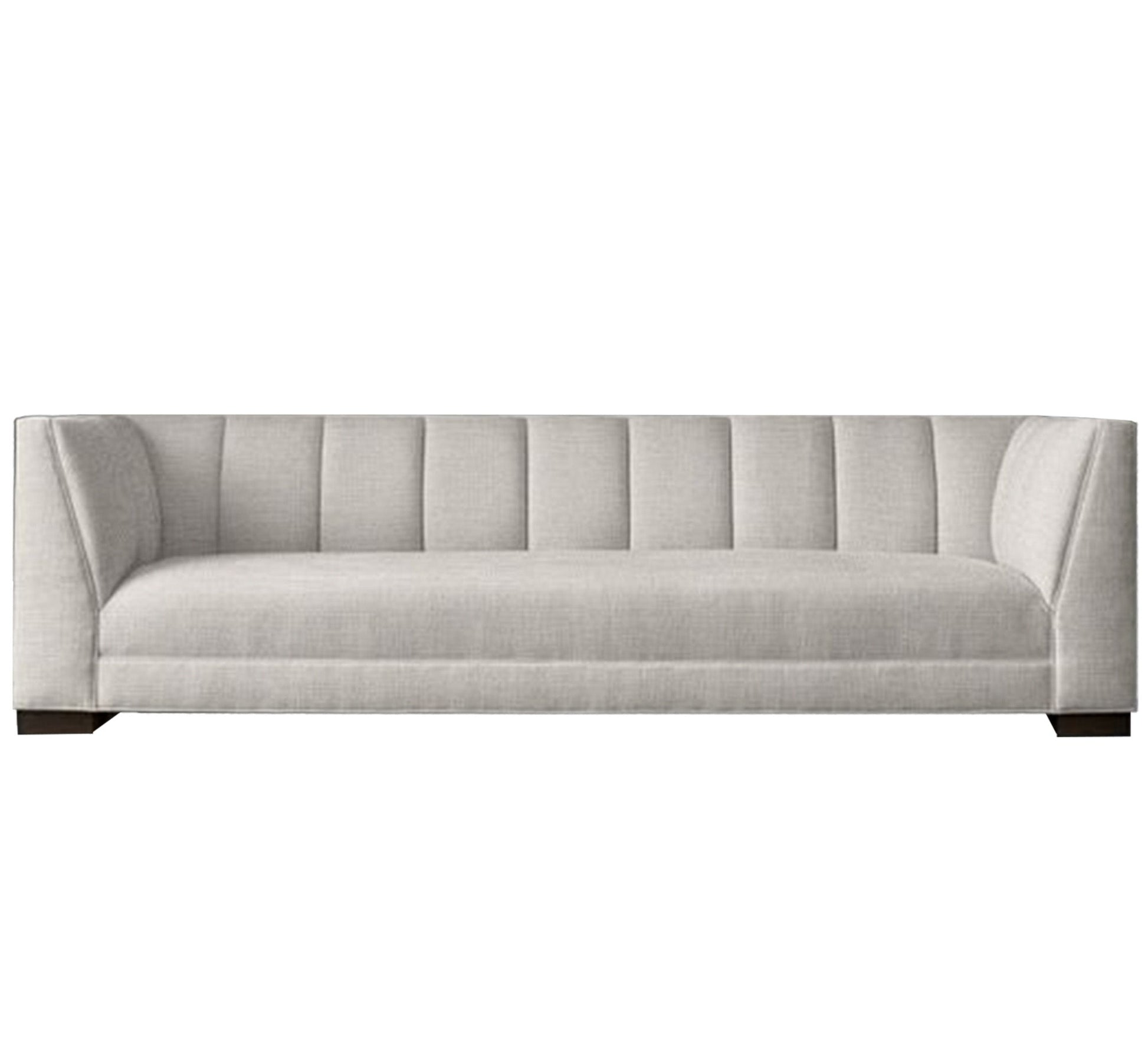 Sofa with recessed stitching with backrest in white color - Vitrine Furniture - Living room Sofas
