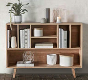 Solid - back bookcase with raised wooden legs - Vitrine Furniture - Furniture
