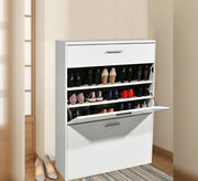 Space Saver White: Multi - Shelf Shoe Cabinet - Vitrine Furniture - Shoe Racks