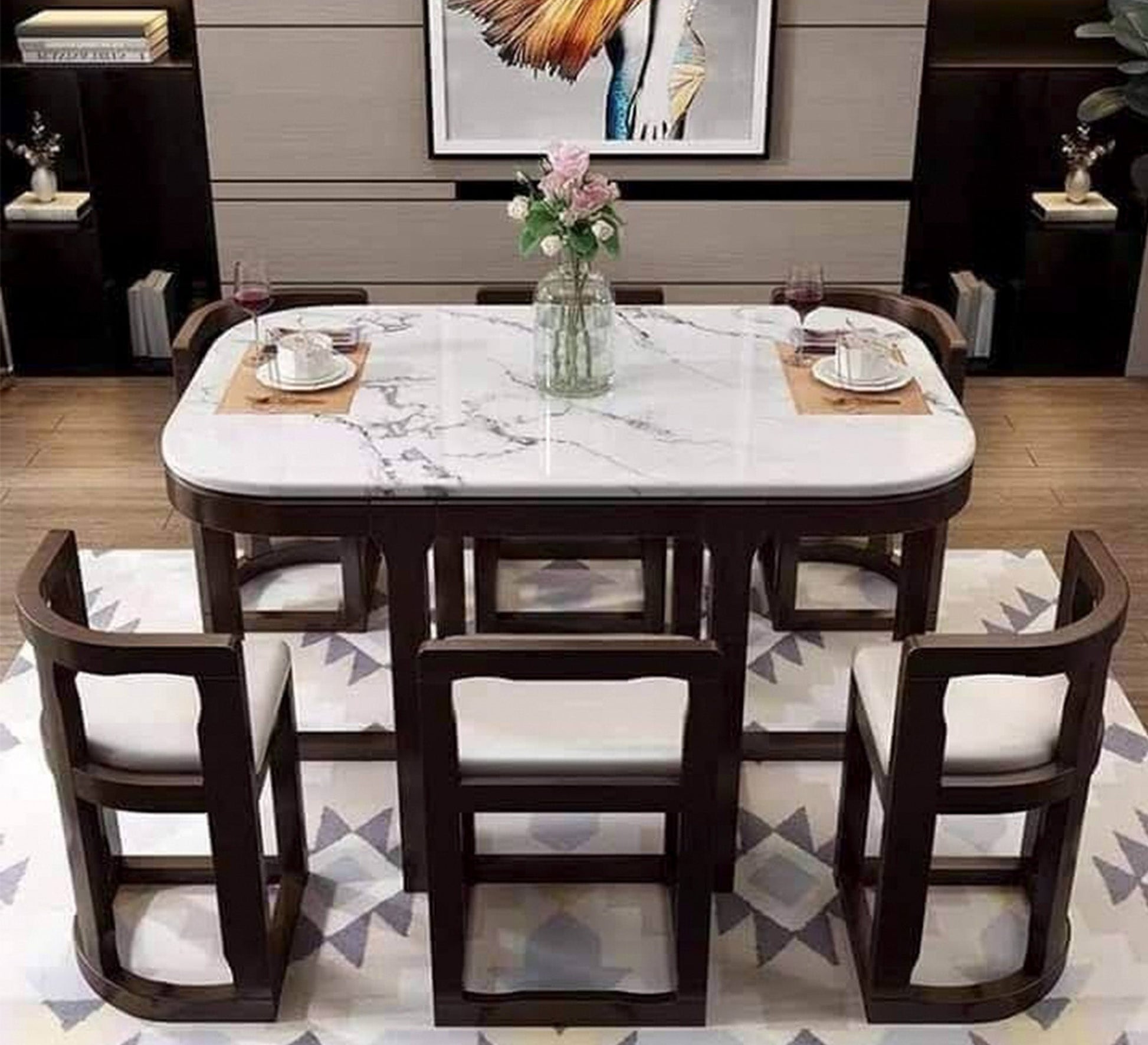 Space saving dining table with chairs – Vitrine Furniture