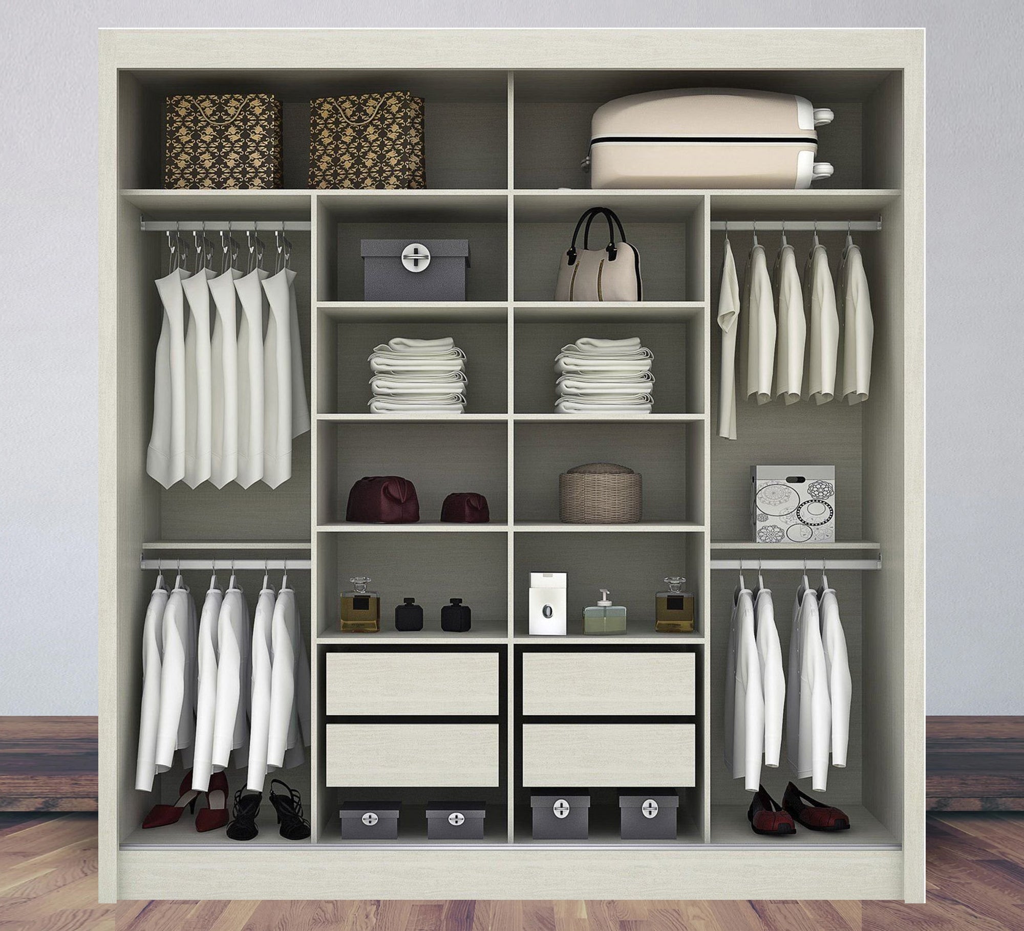 Spacious, multi - compartment organized wardrobe - Vitrine Furniture - Furniture
