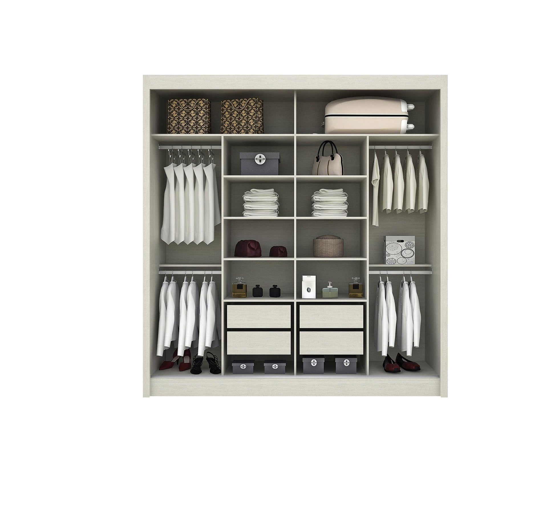 Spacious, multi - compartment organized wardrobe - Vitrine Furniture - Furniture