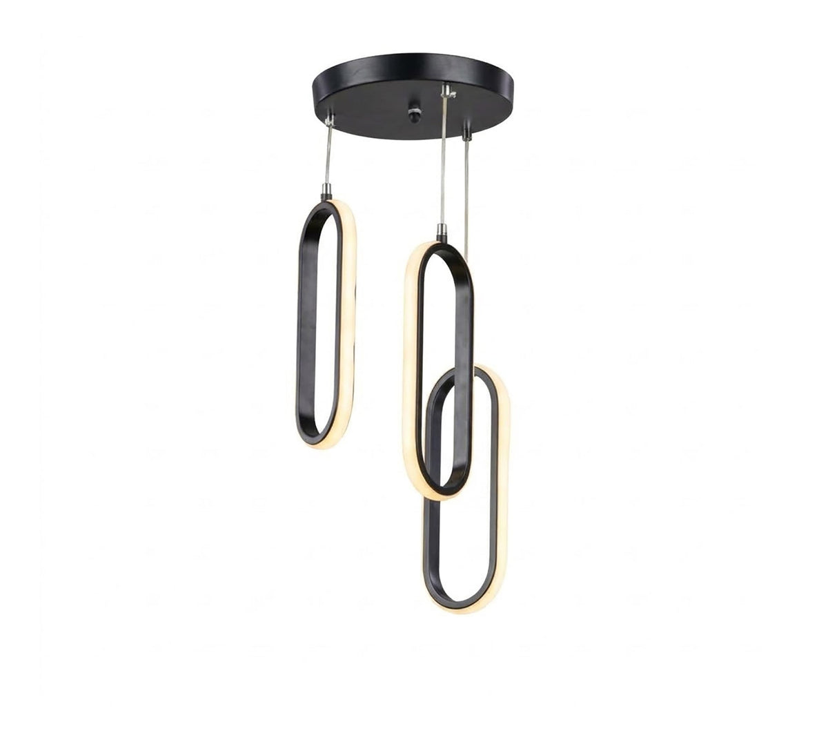Spherical glass ceiling pendant with gold accents - Vitrine Furniture - Ceiling lights