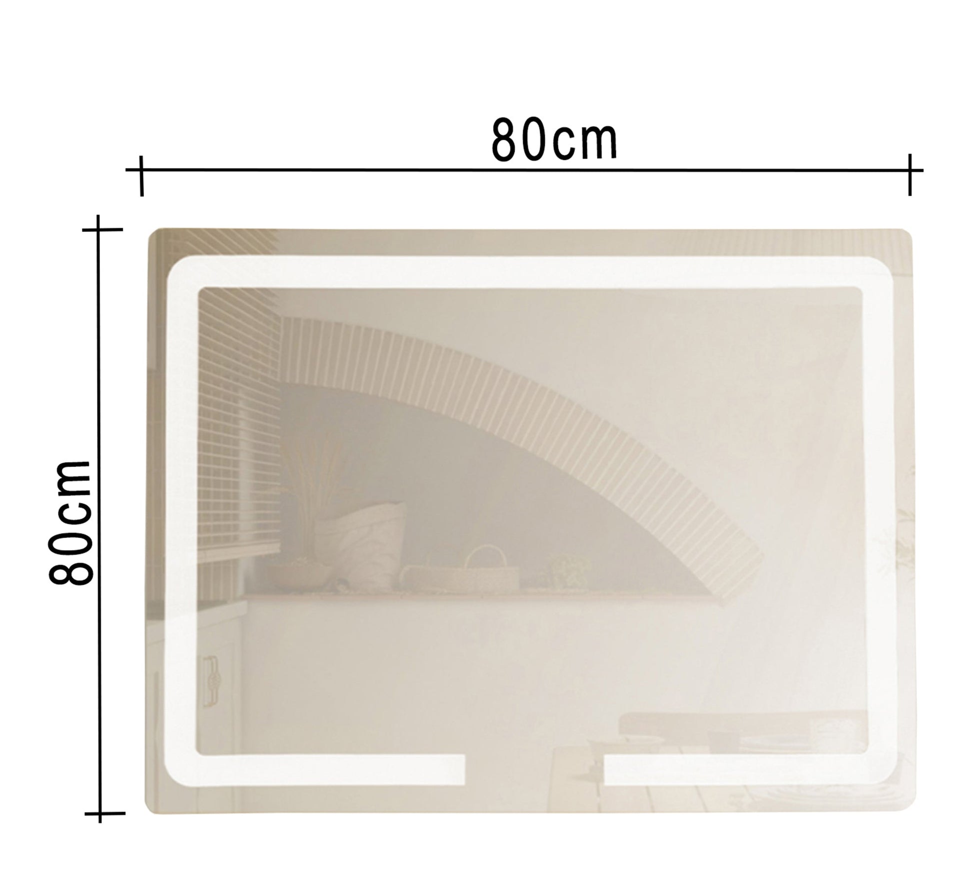 Square LED mirror - Vitrine Furniture - Décor
