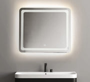 Square mirror with an illuminated frosted frame - Vitrine Furniture - Mirrors
