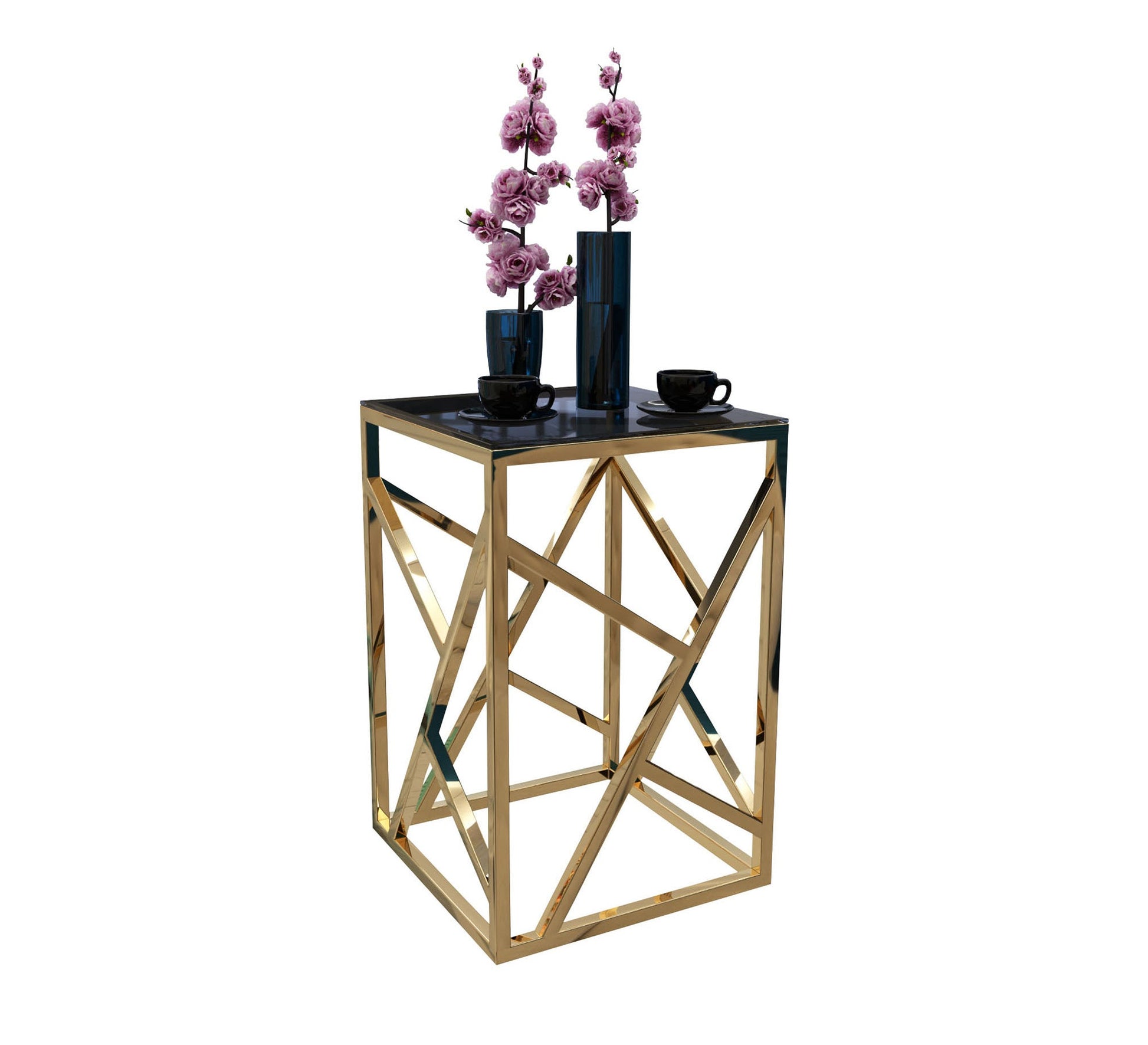 Square side table with decorations - Vitrine Furniture - Furniture