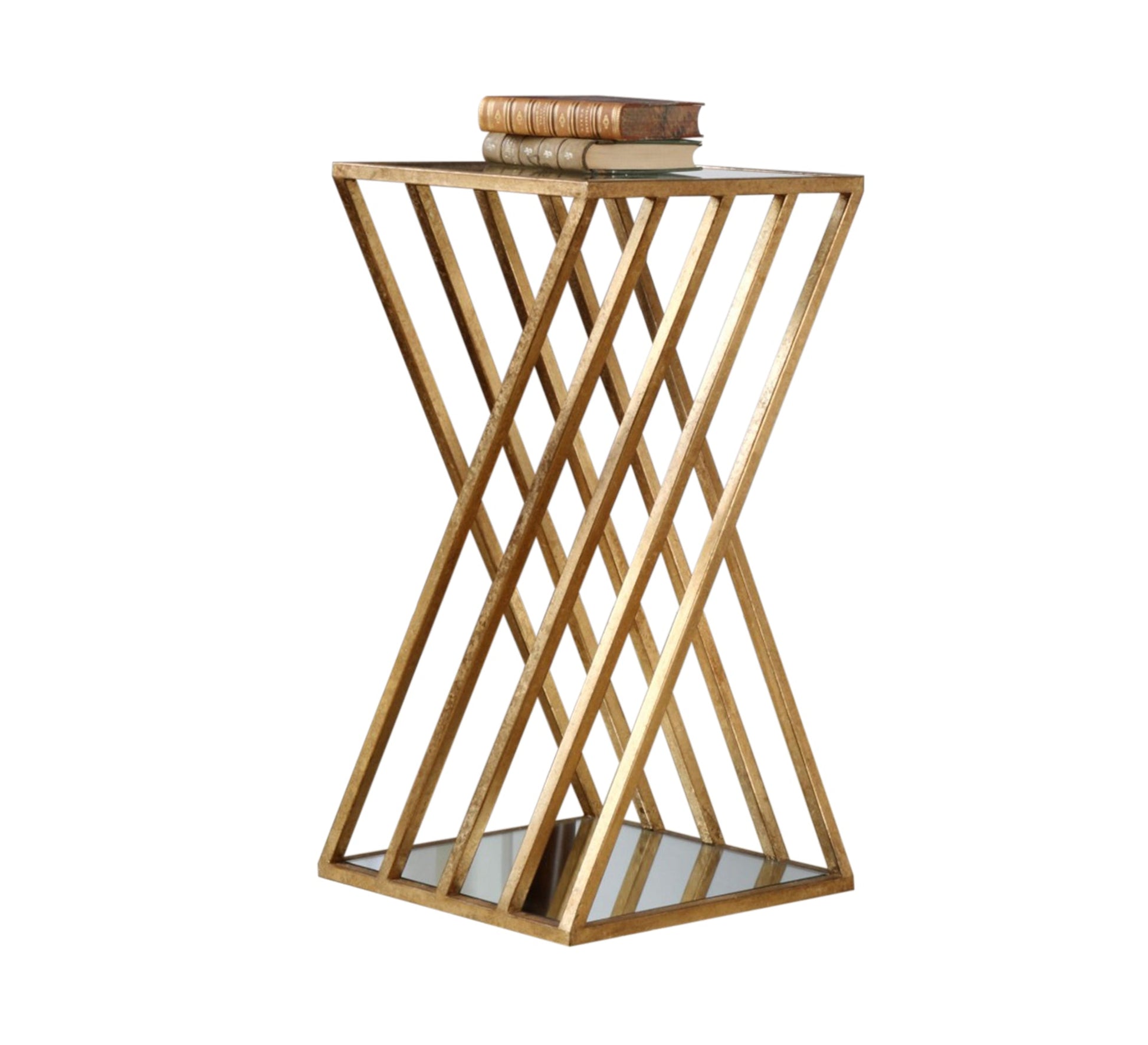 Square side table with parallel lines - Vitrine Furniture - Furniture