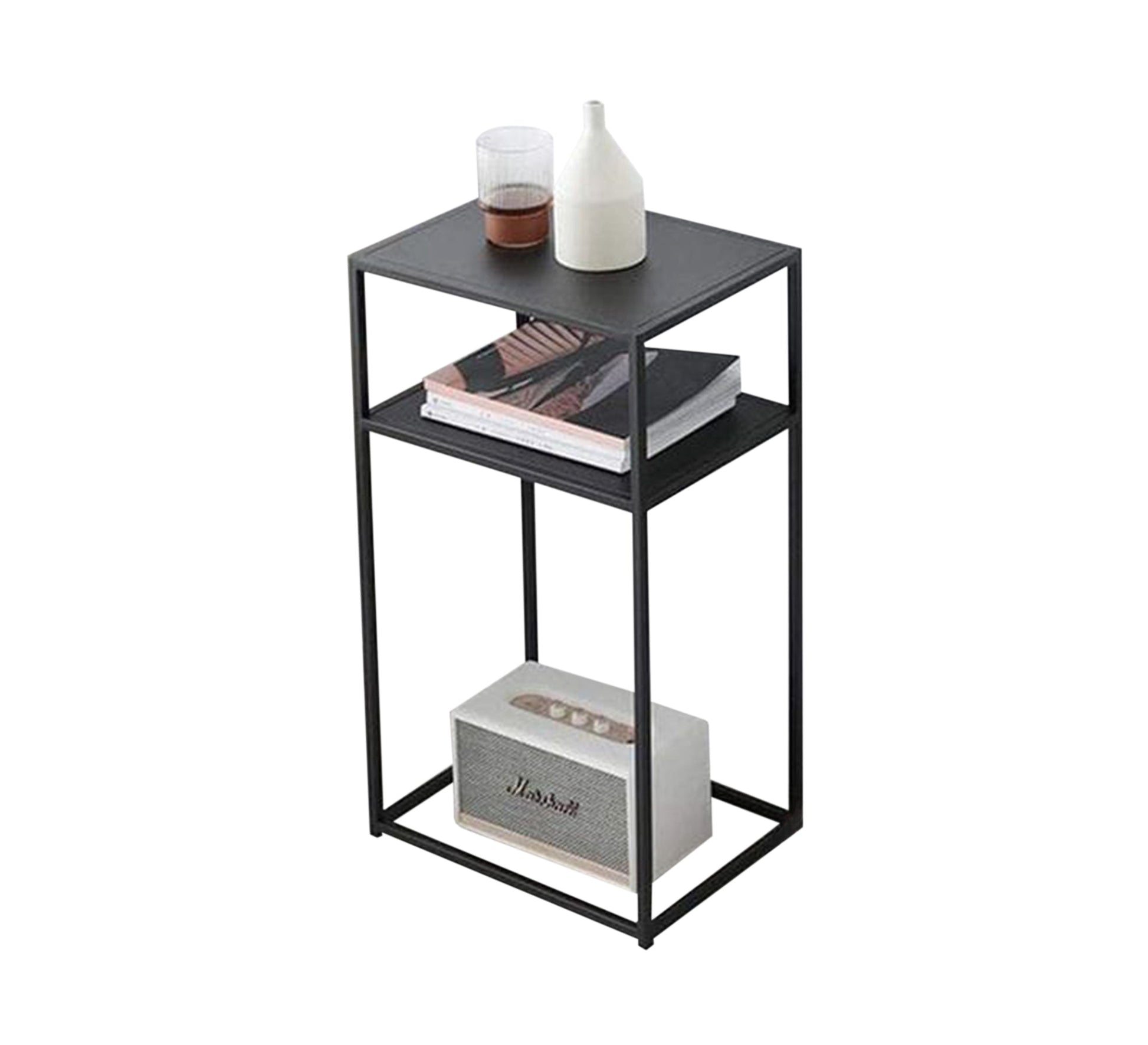 Square side table with two glass tops - Vitrine Furniture - Furniture