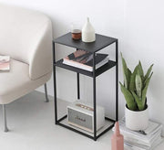 Square side table with two glass tops - Vitrine Furniture - Furniture