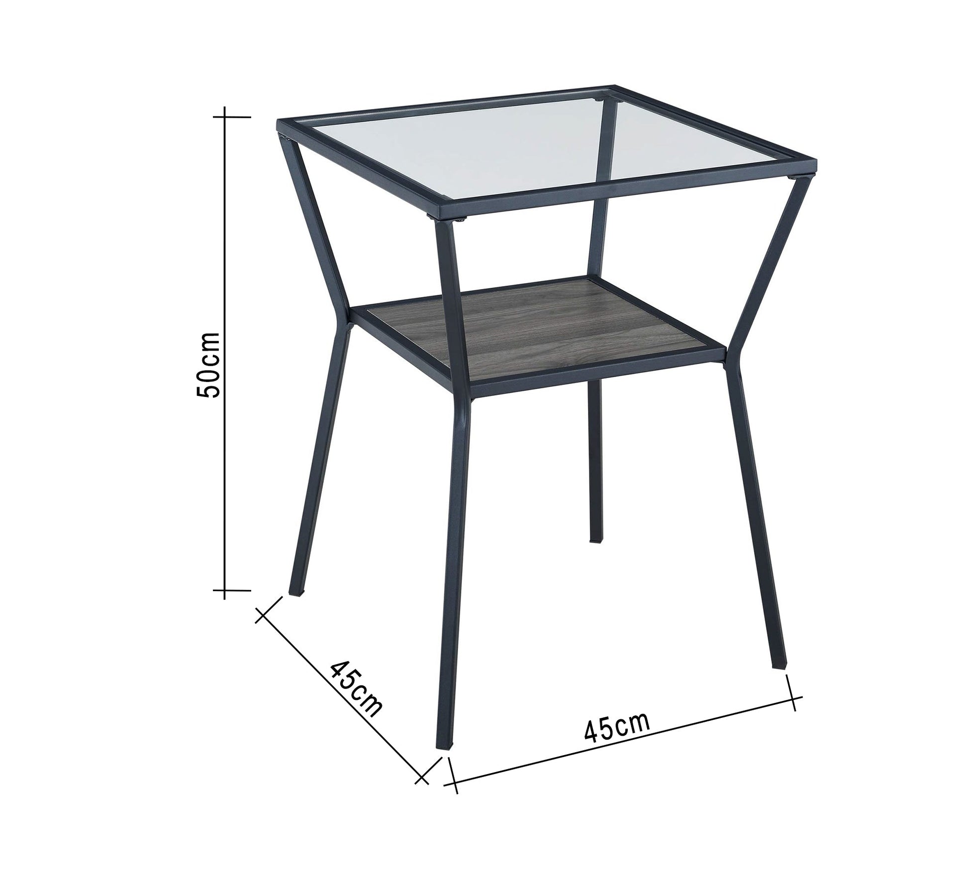 Square table with a center shelf - Vitrine Furniture - Furniture