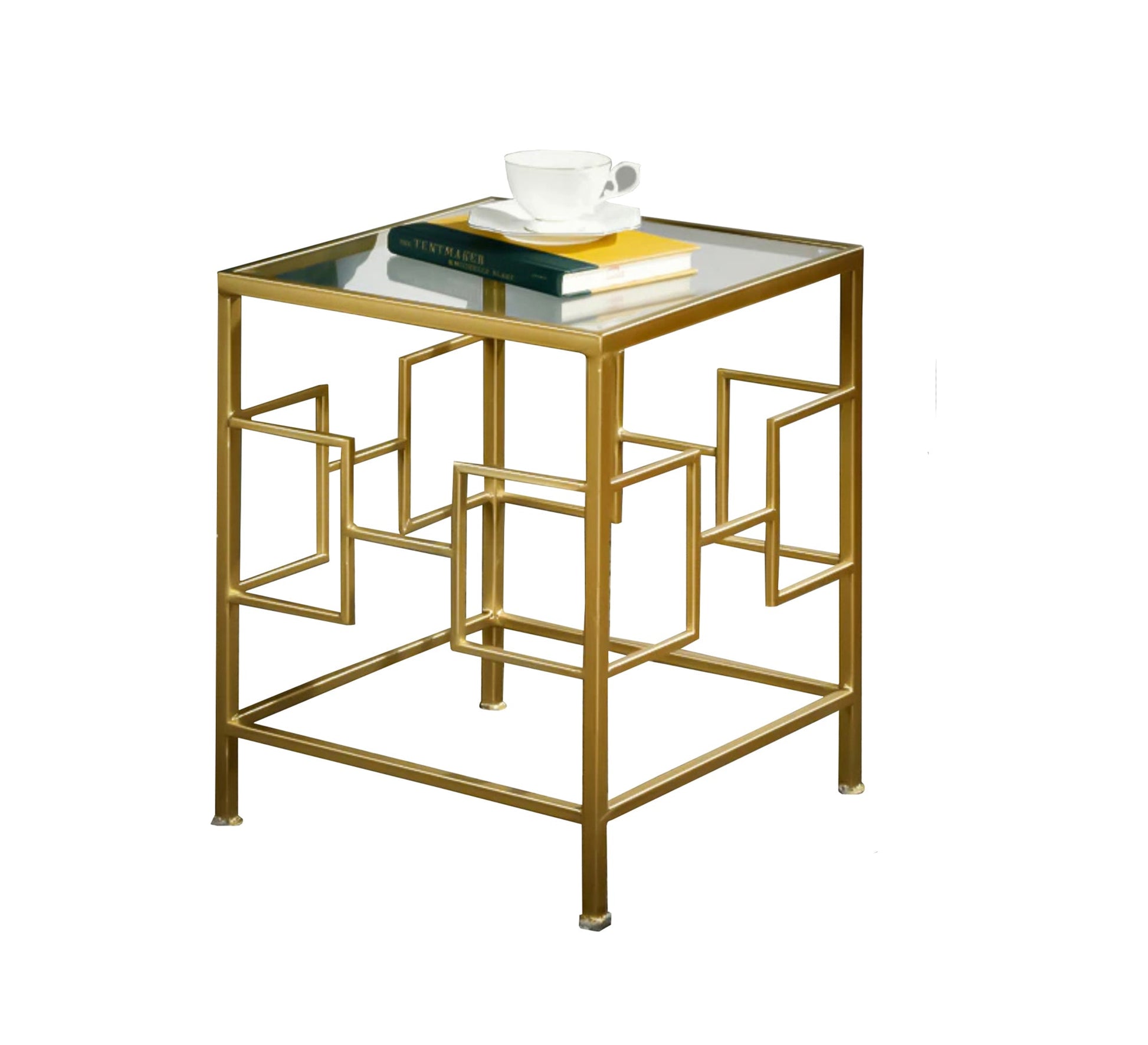 Square table with decorative metal frame - Vitrine Furniture - Furniture