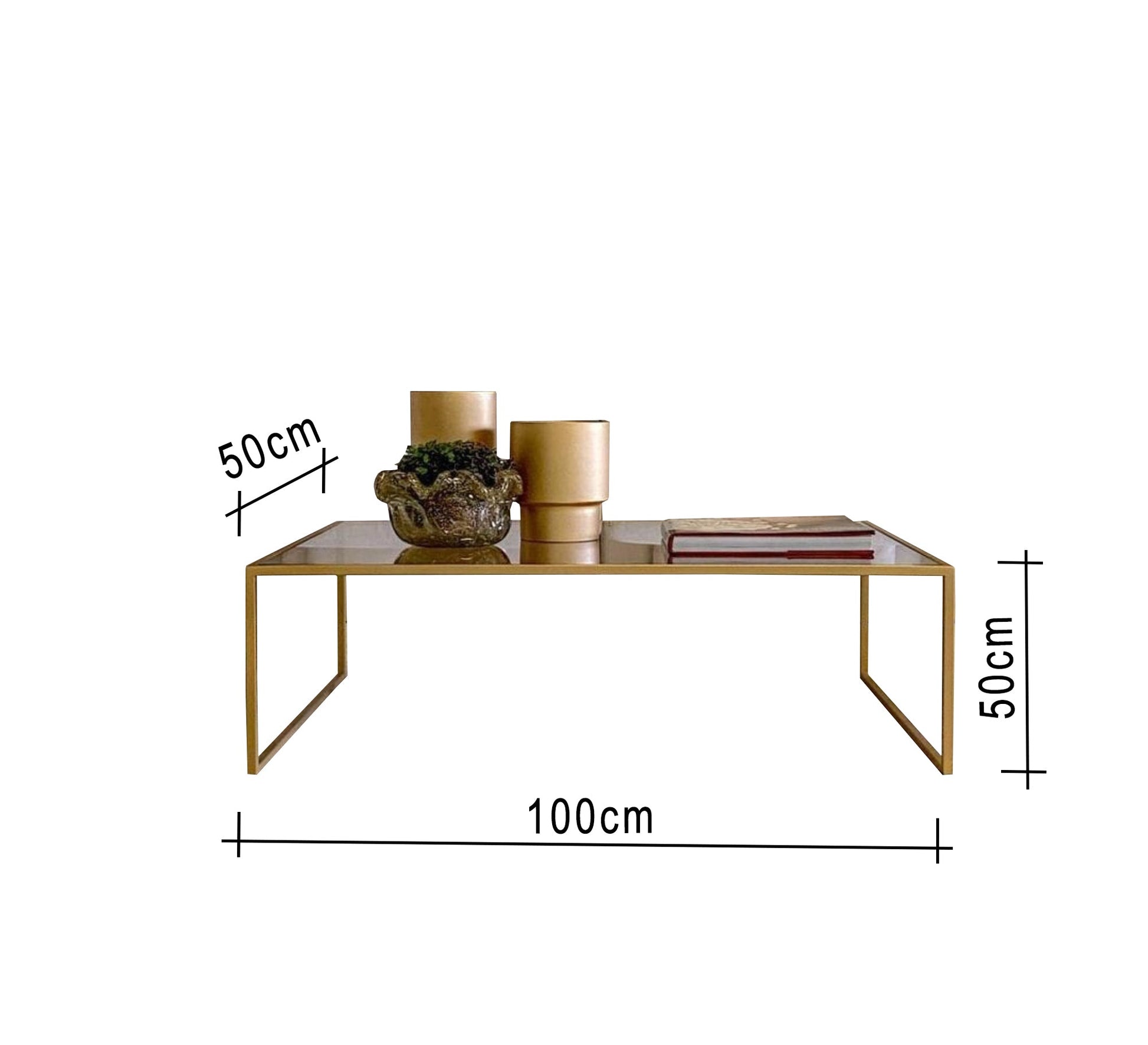 Steel Center Table with Square Legs - Vitrine Furniture - Furniture